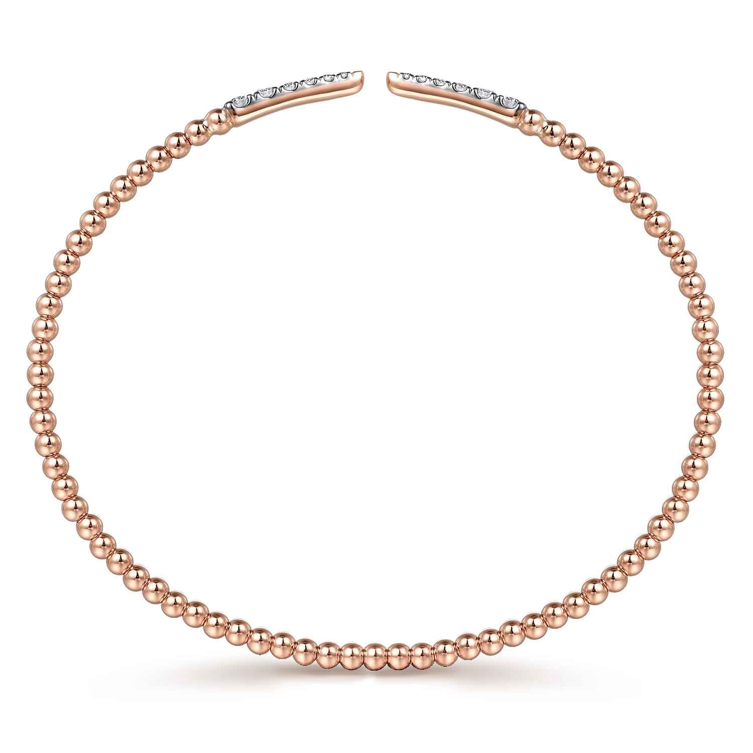 Bujukan Diamond Spikes Split Bangle in 14K Rose Gold, photograph 3