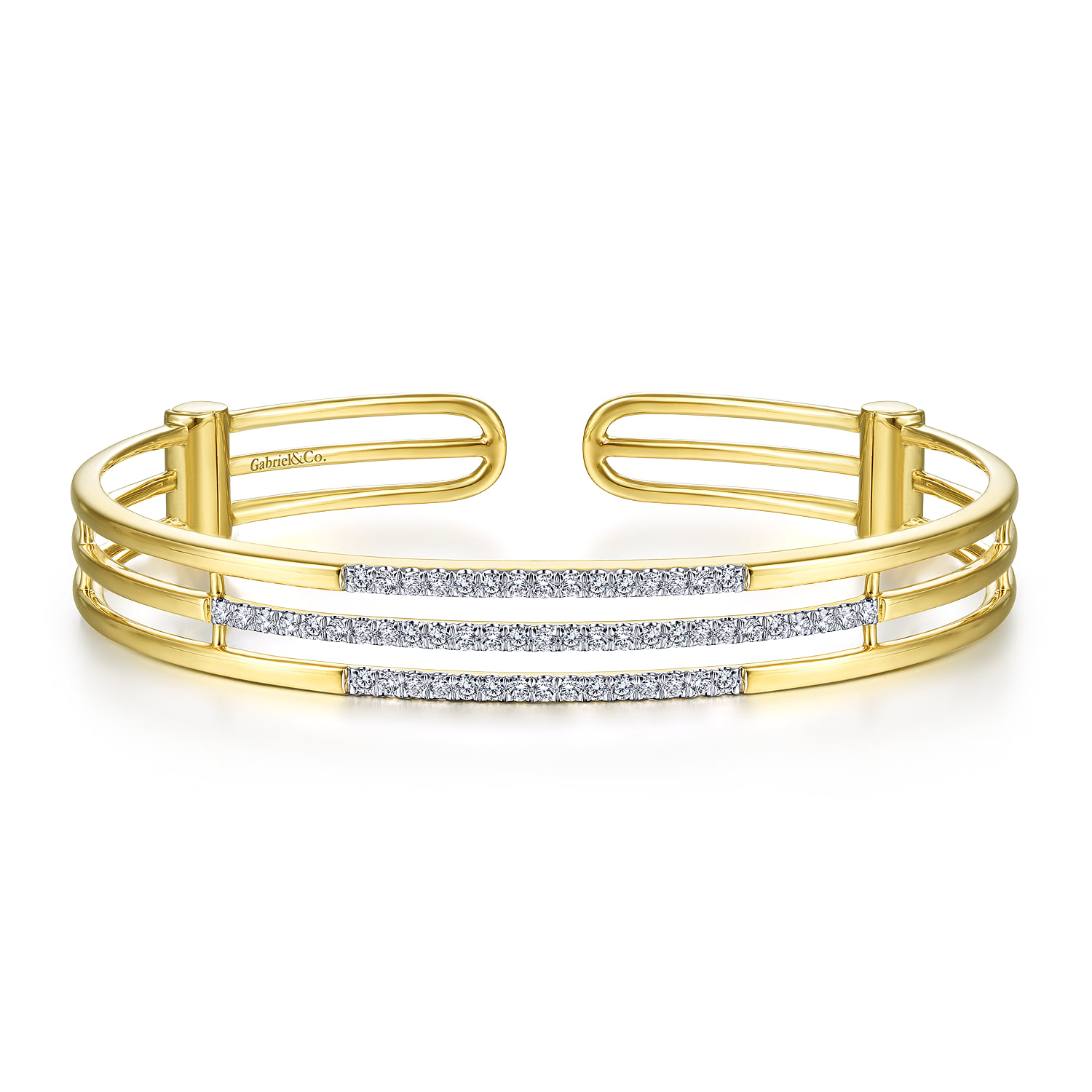Chain Link Bangle with Diamond Frame