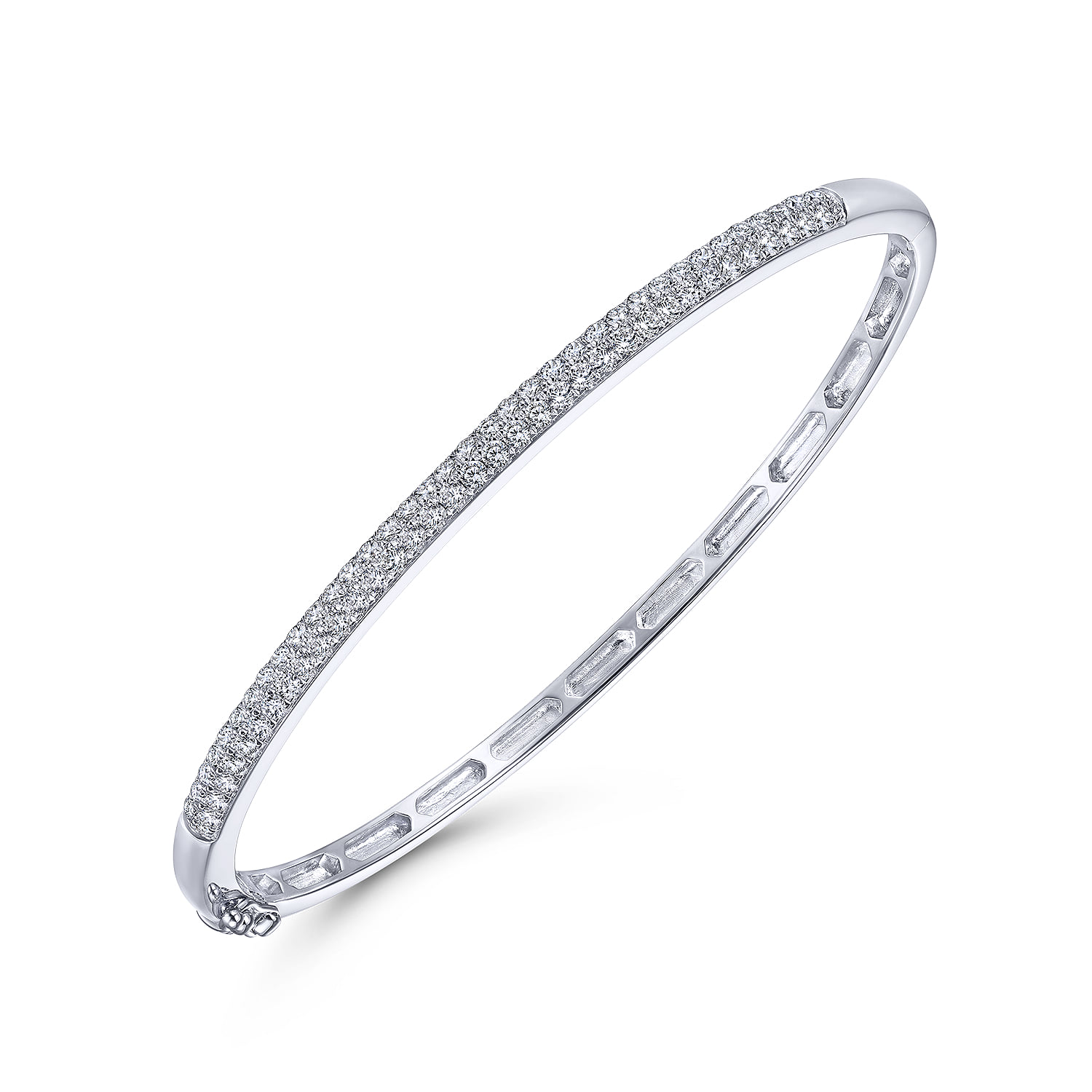 Diamond Bangle in 14K White Gold, photograph 2