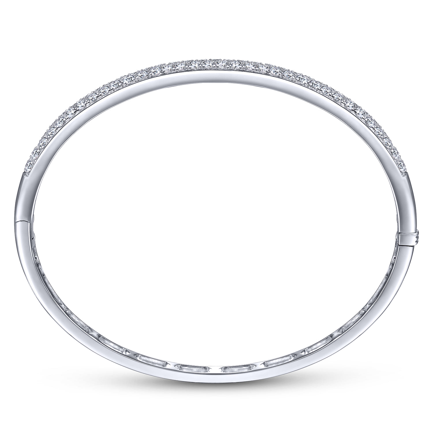 Diamond Pave Bangle in 14K White Gold, photograph 3