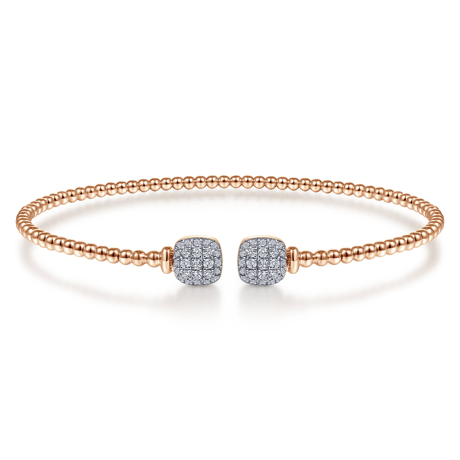 Bujukan Split Cuff Bracelet with Pave Diamond Squares