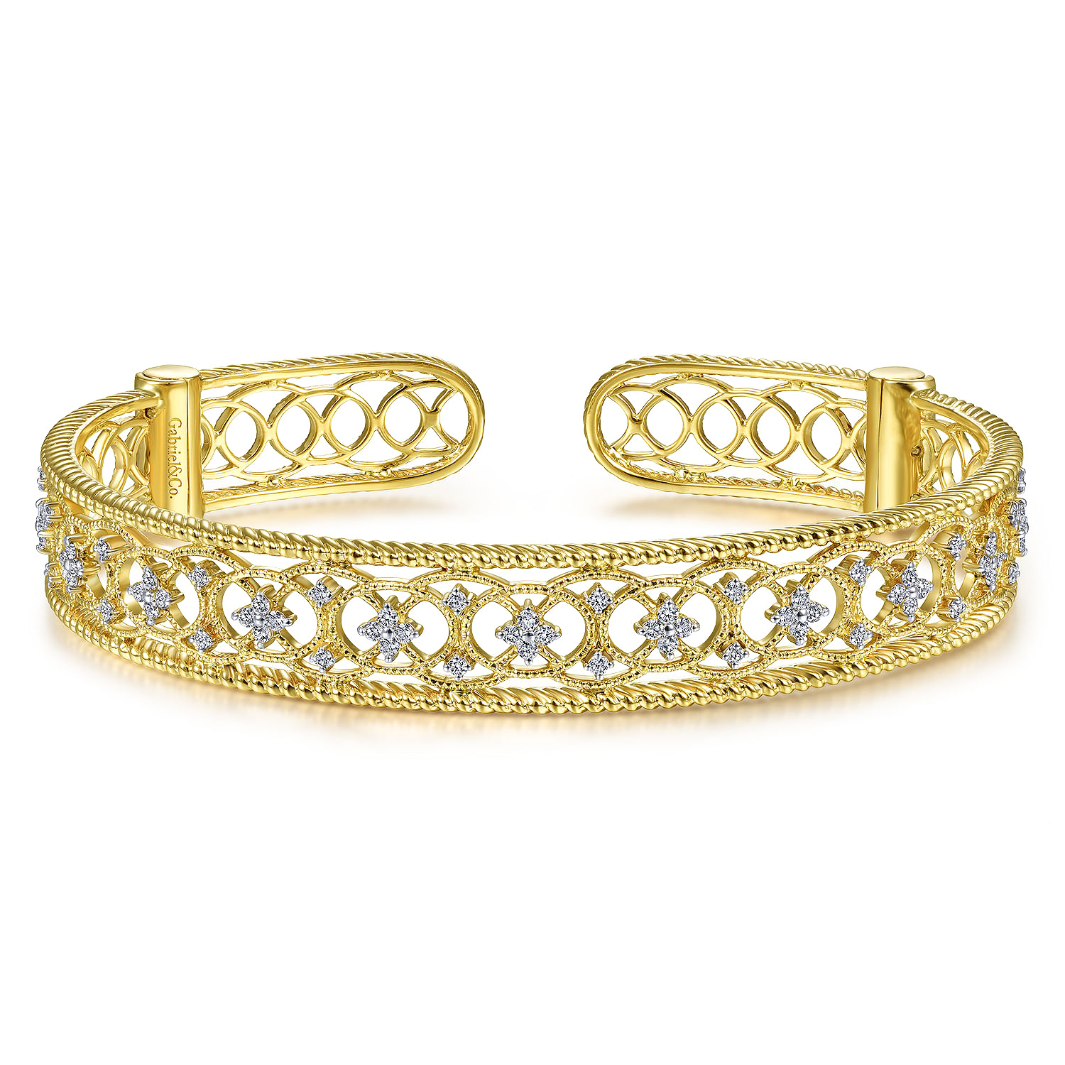 14k Yellow Gold Victorian Bangle Bracelet. SKU: BG4281