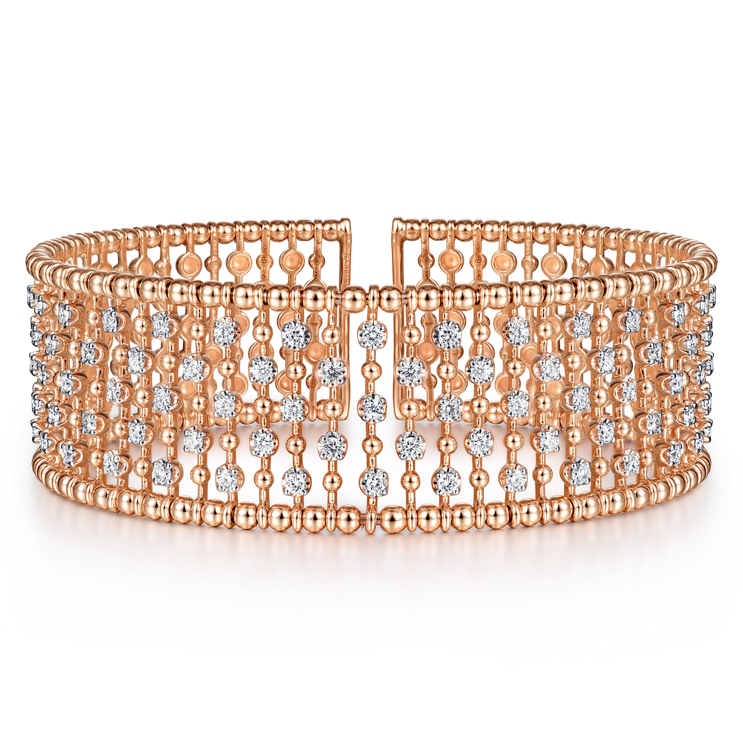 Diamond Bangle in 14K Rose Gold