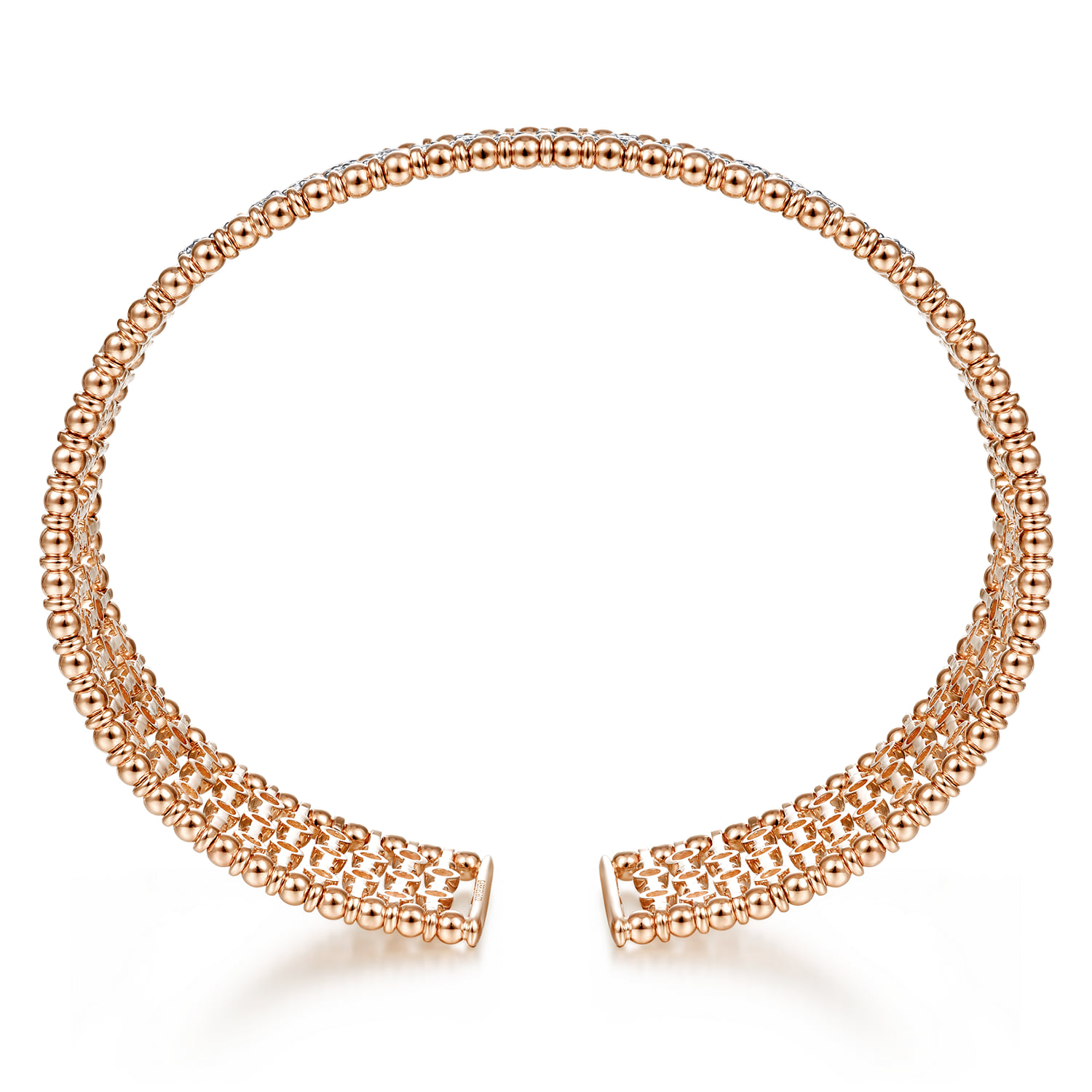 Diamond Bangle in 14K Rose Gold, photograph 3