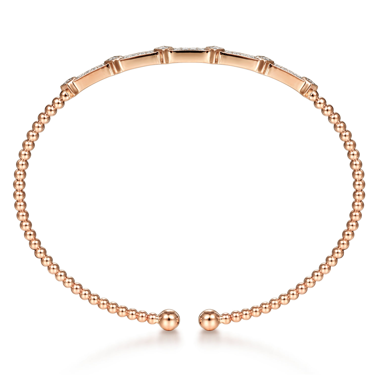 Diamond Bangle in 14K Rose Gold, photograph 3
