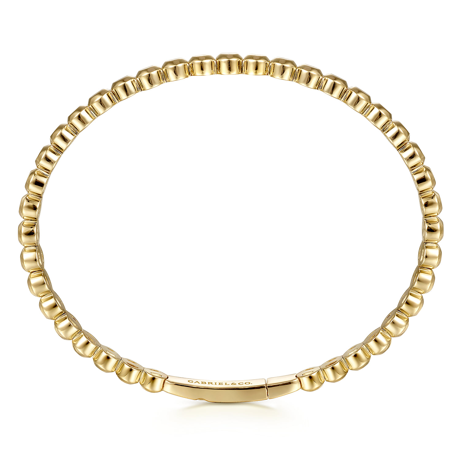 Disk Pattern Cuff Bracelet in 14K Yellow Gold, photograph 3