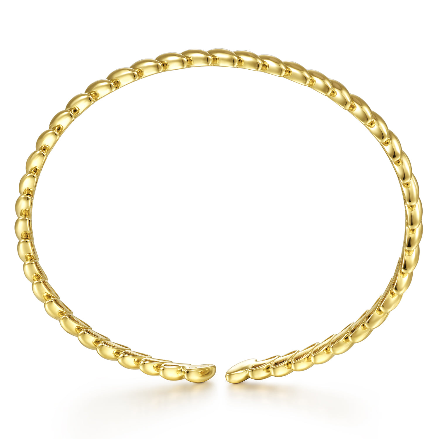 Plain Demure Bangle in 14K Yellow Gold, photograph 3