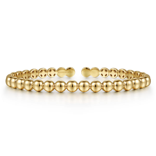 14K Yellow Gold Open Bujukan Cuff Bracelet