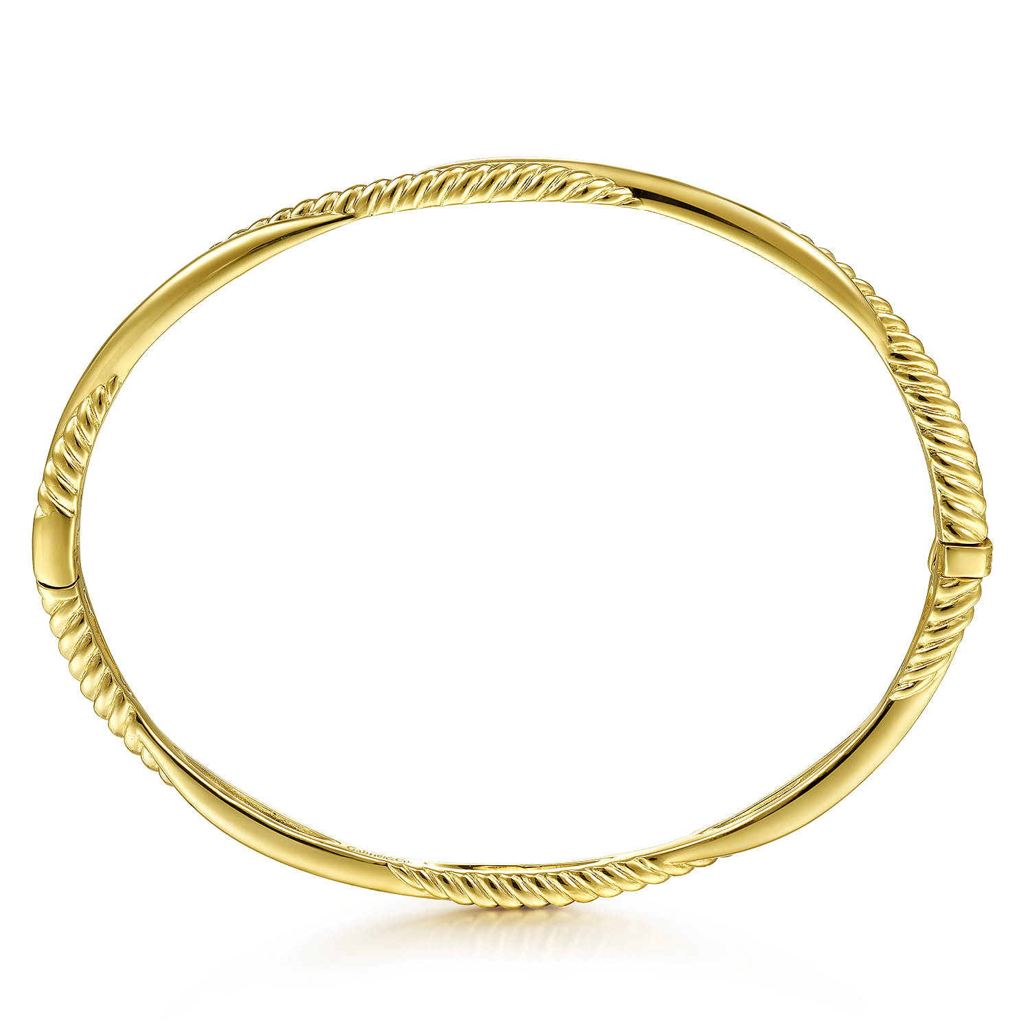 Twisted Rope Bangle Bracelet in 14K Yellow Gold, photograph 3
