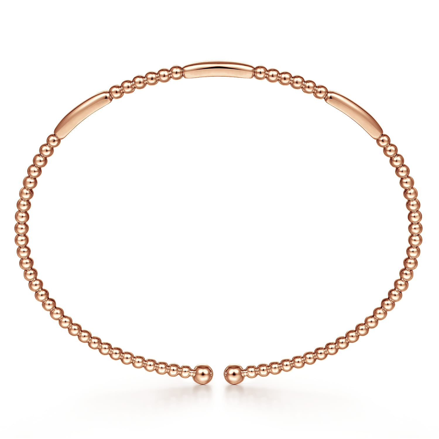 Bujukan Open Bangle in 14K Rose Gold, photograph 3