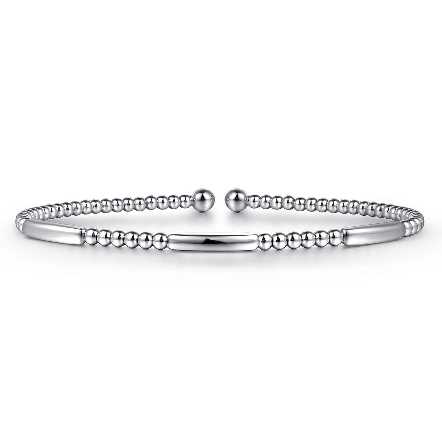 14K White Gold Bujukan Open Bangle @ $1050. Shop Bracelets