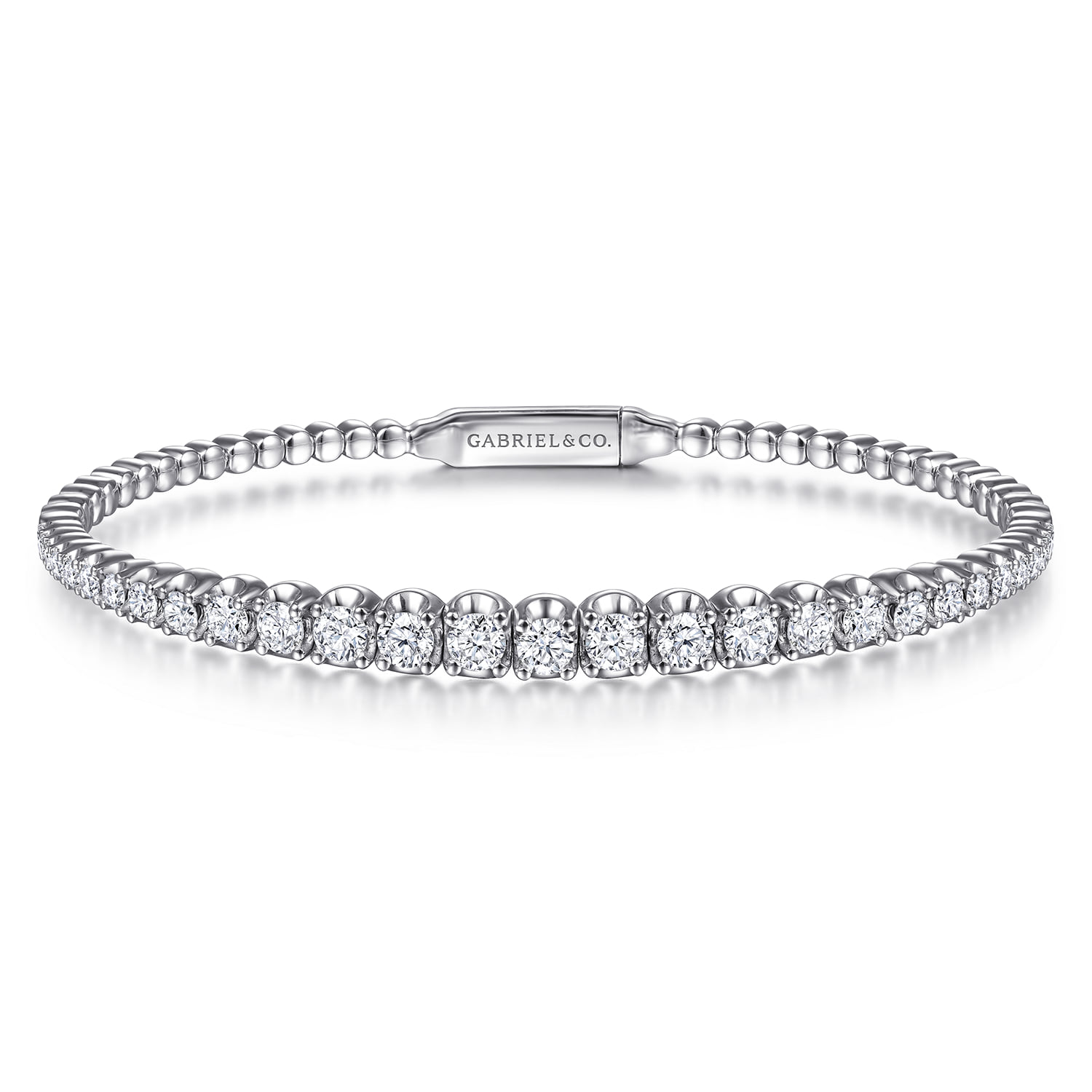 Diamond Closed Bangle Bracelet