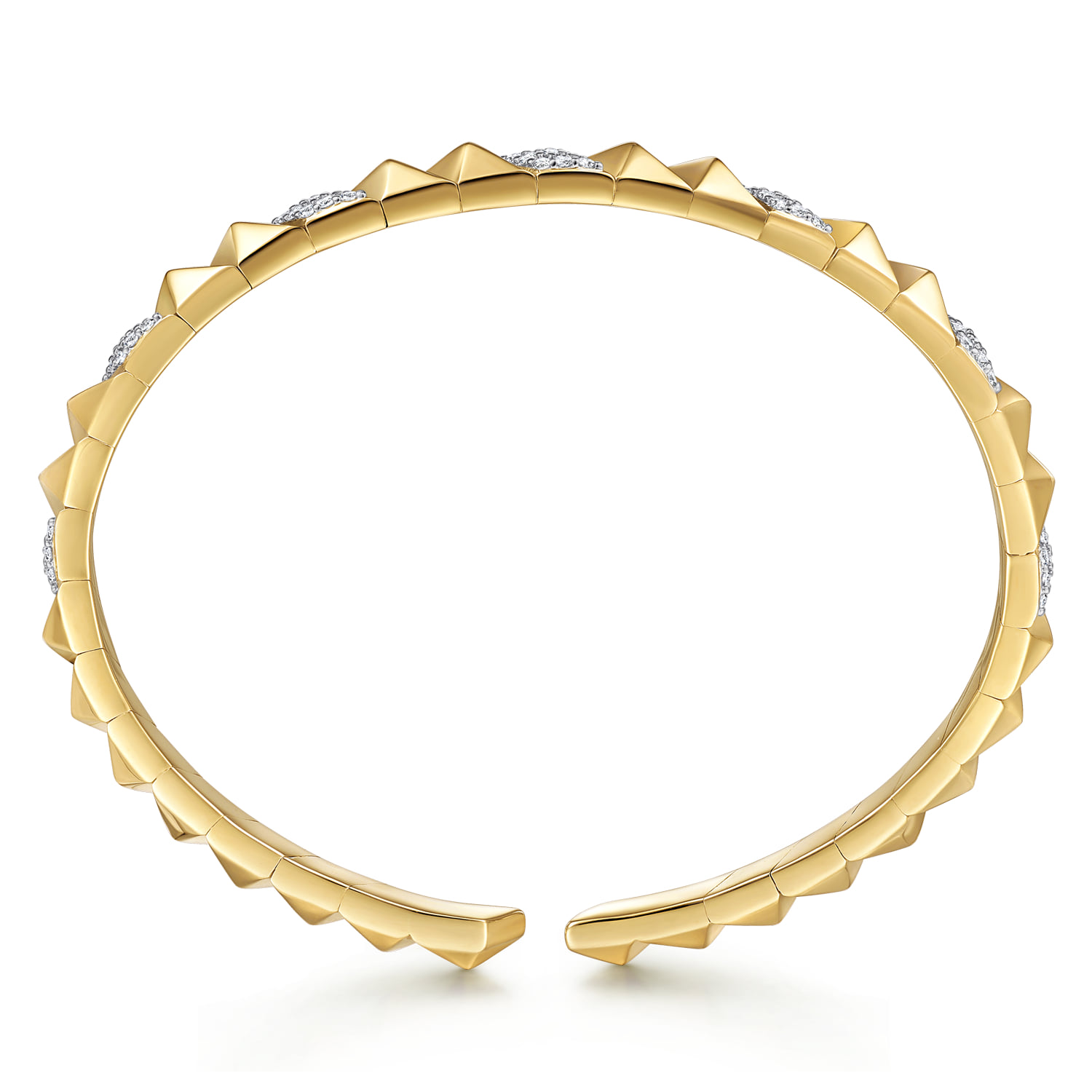 Diamond Bangle in 14K Yellow Gold, photograph 3