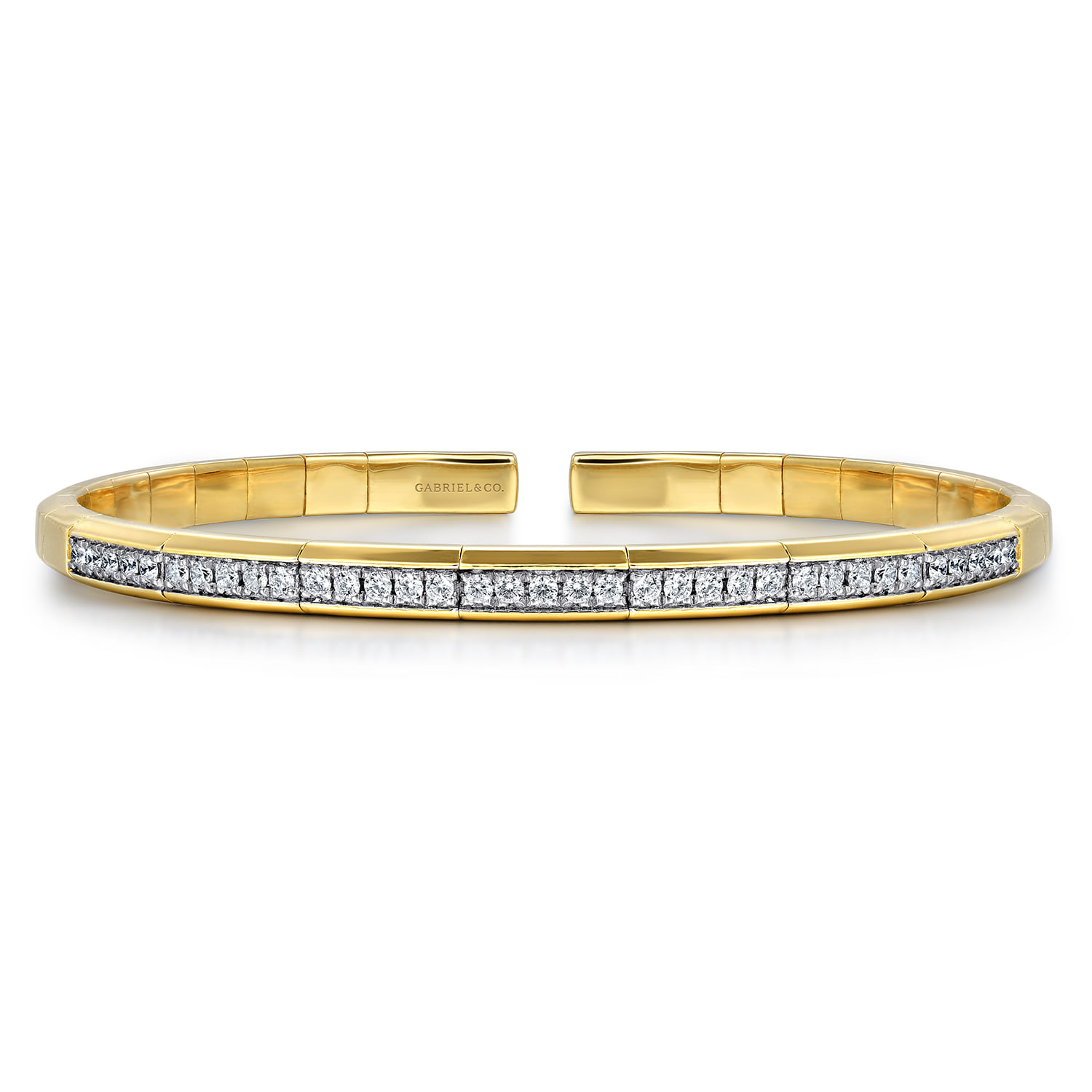 Cuff Bracelet with Diamond Inner Channel
