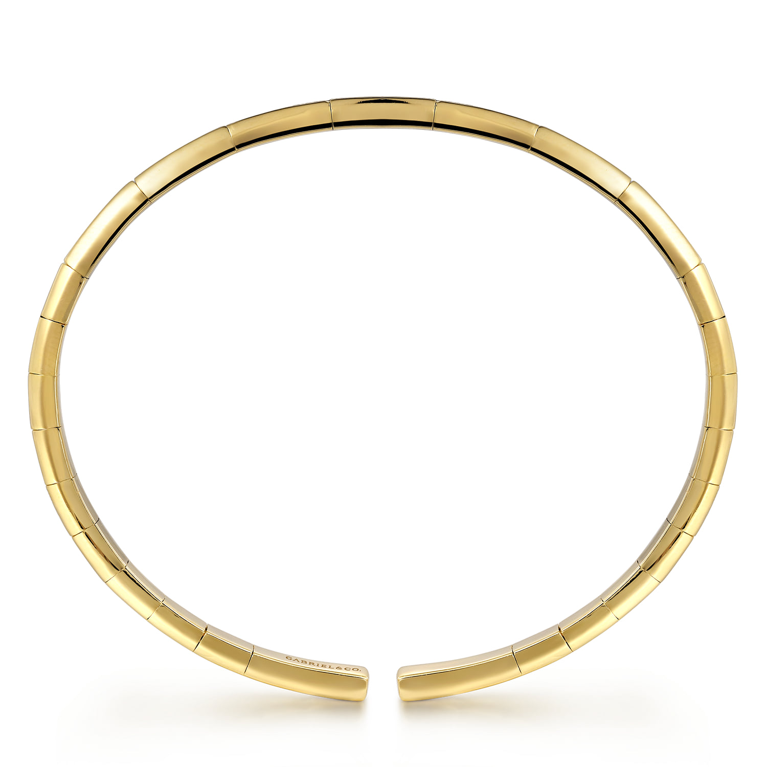 Cuff Bracelet with Diamond Inner Channel in 14K Yellow Gold, photograph 3