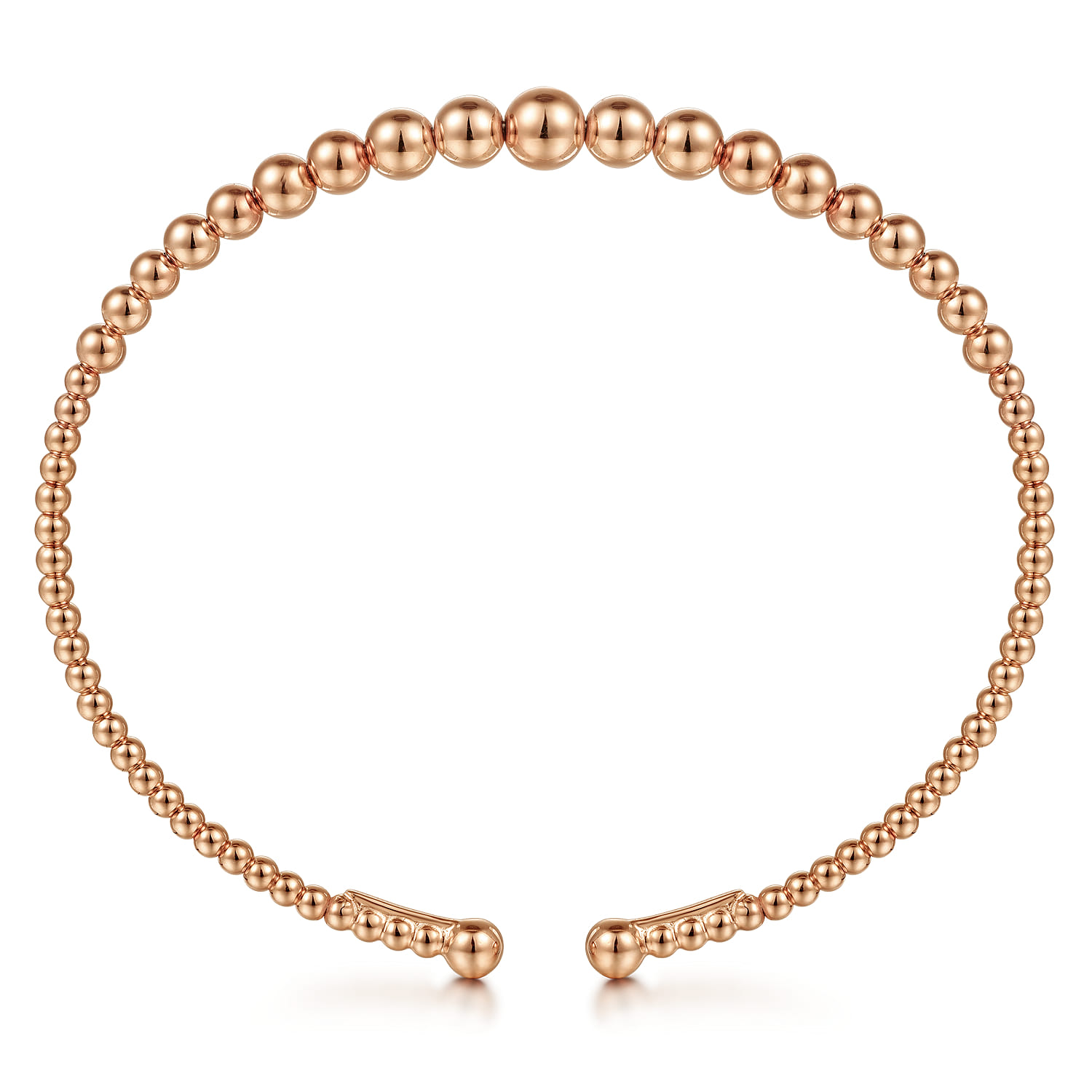 Bujukan Open Bangle in 14K Rose Gold, photograph 3