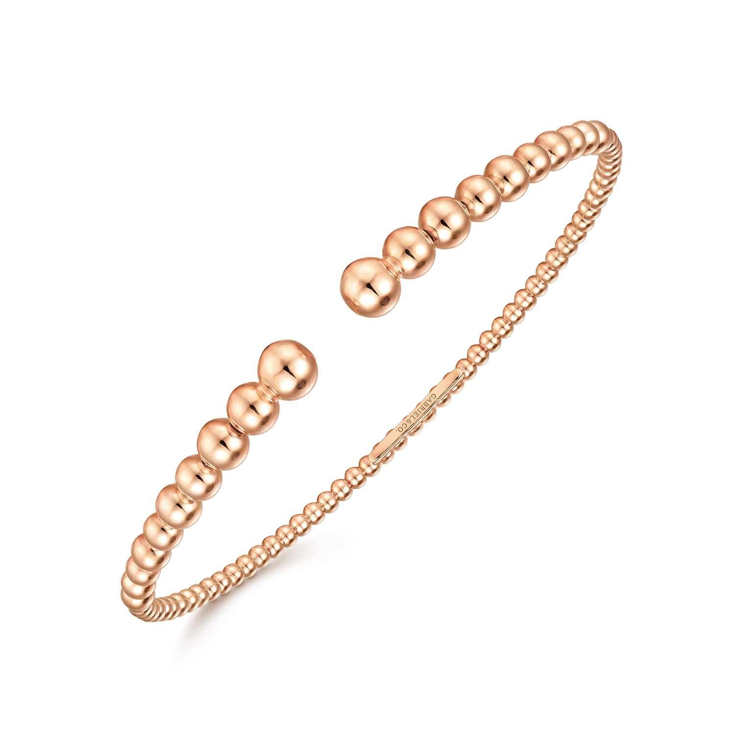 Bujukan Open Bangle in 14K Rose Gold, photograph 2