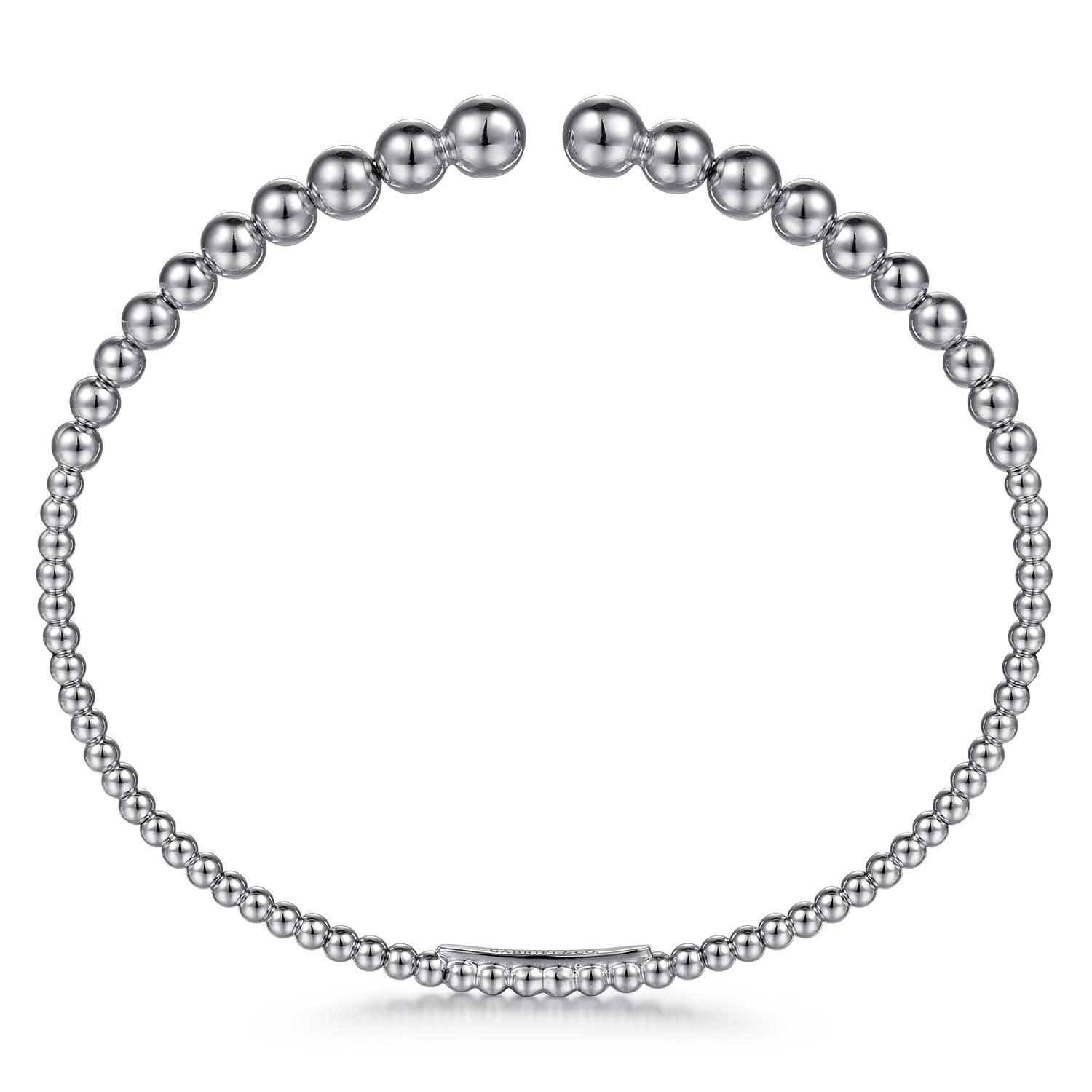 Bujukan Open Bangle in 14K White Gold, photograph 3