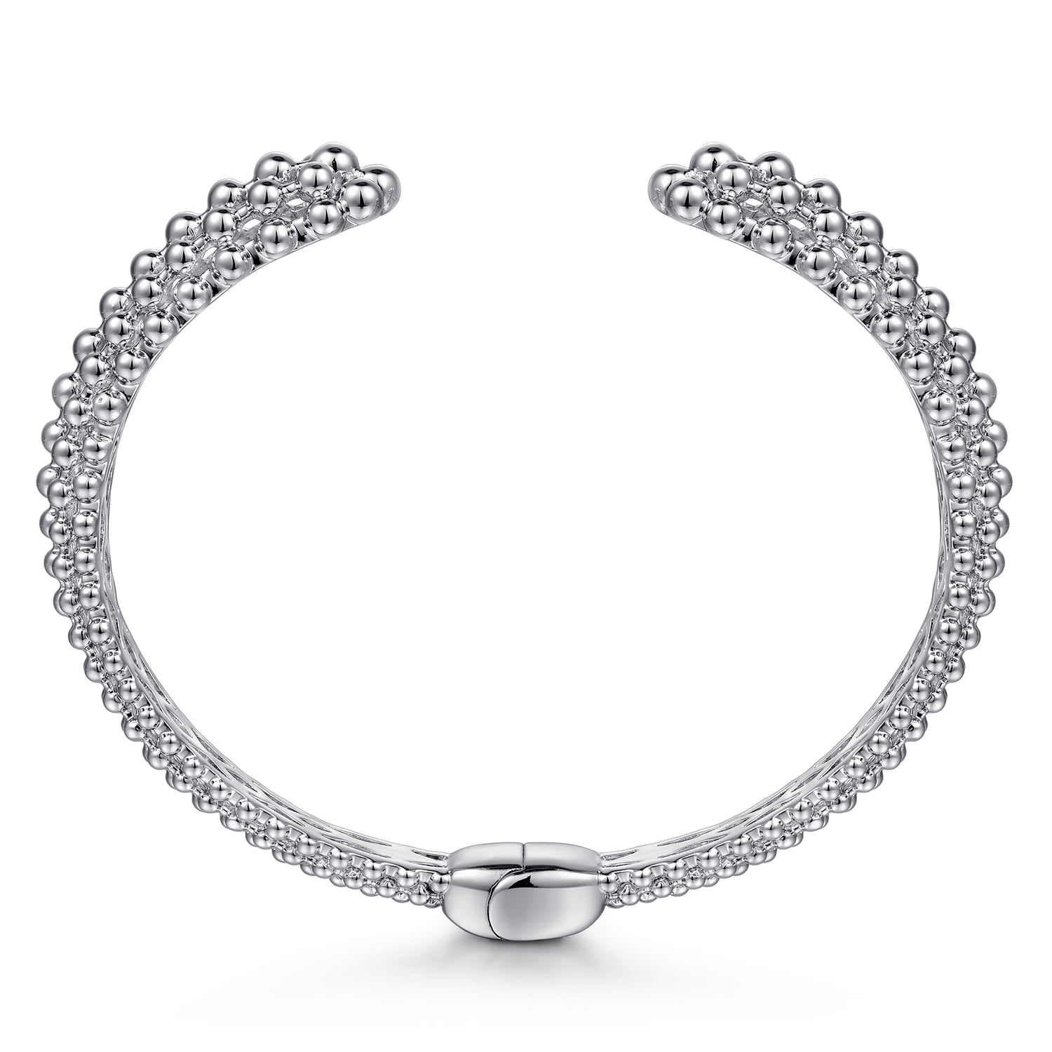 Bujukan Beaded Split Bangle in Sterling Silver, photograph 3