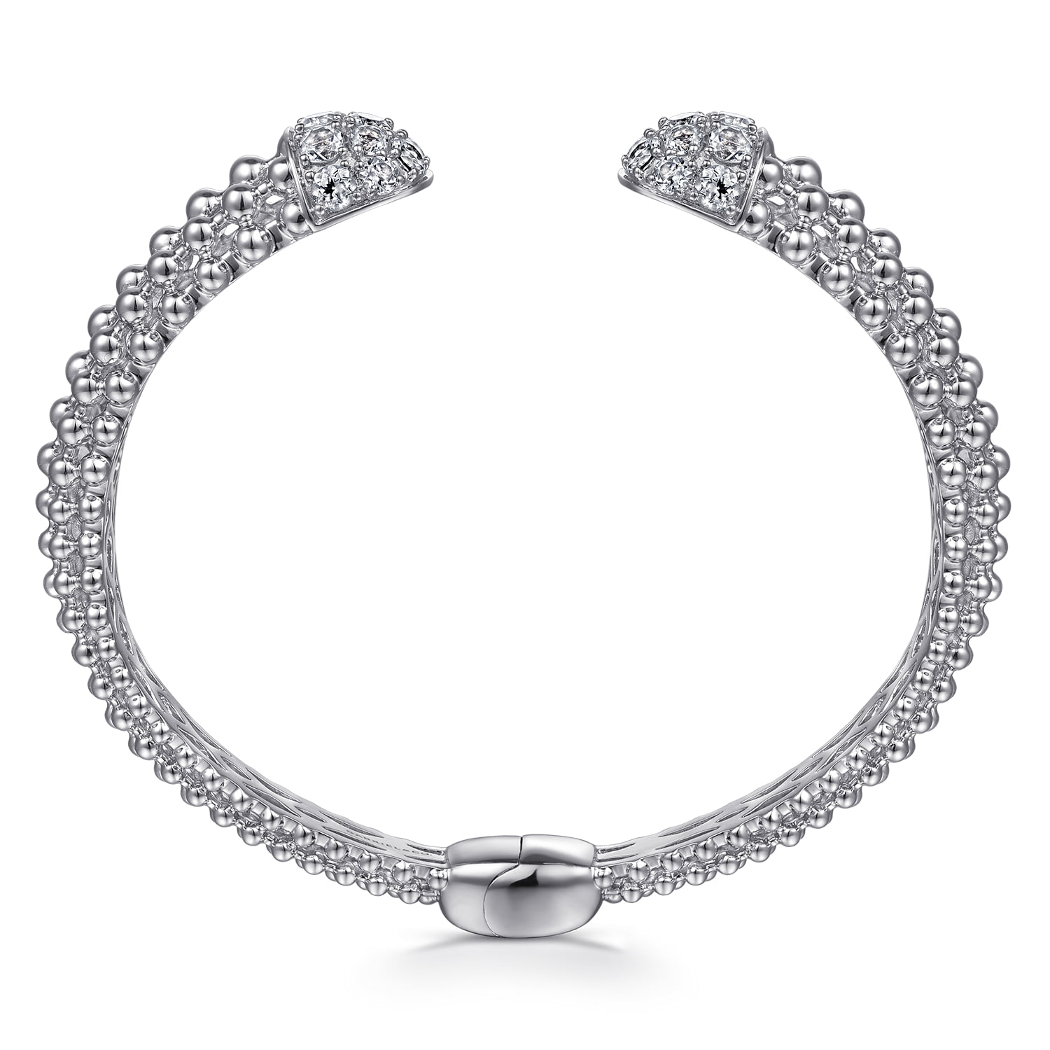 White Sapphire Bujukan Bangle in Sterling Silver, photograph 3