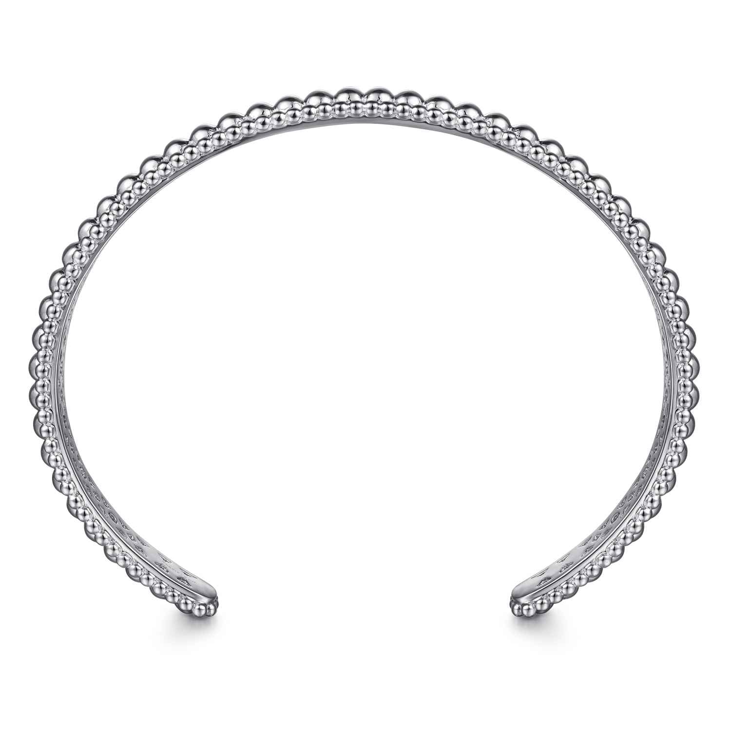 Bujukan Beaded Cuff Bangle Bracelet in Sterling Silver, photograph 3