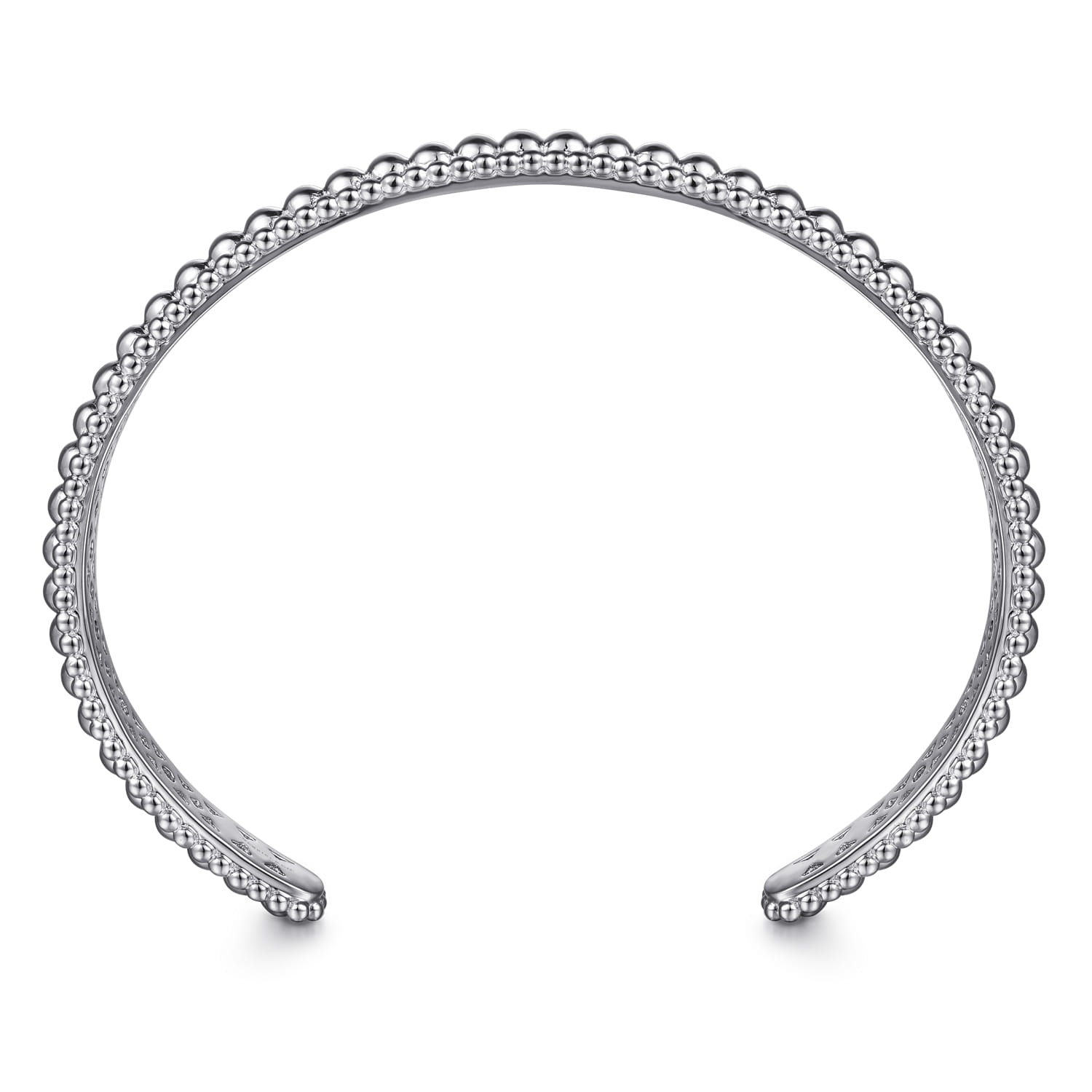 Bujukan Beaded Open Bangle in Sterling Silver, photograph 3