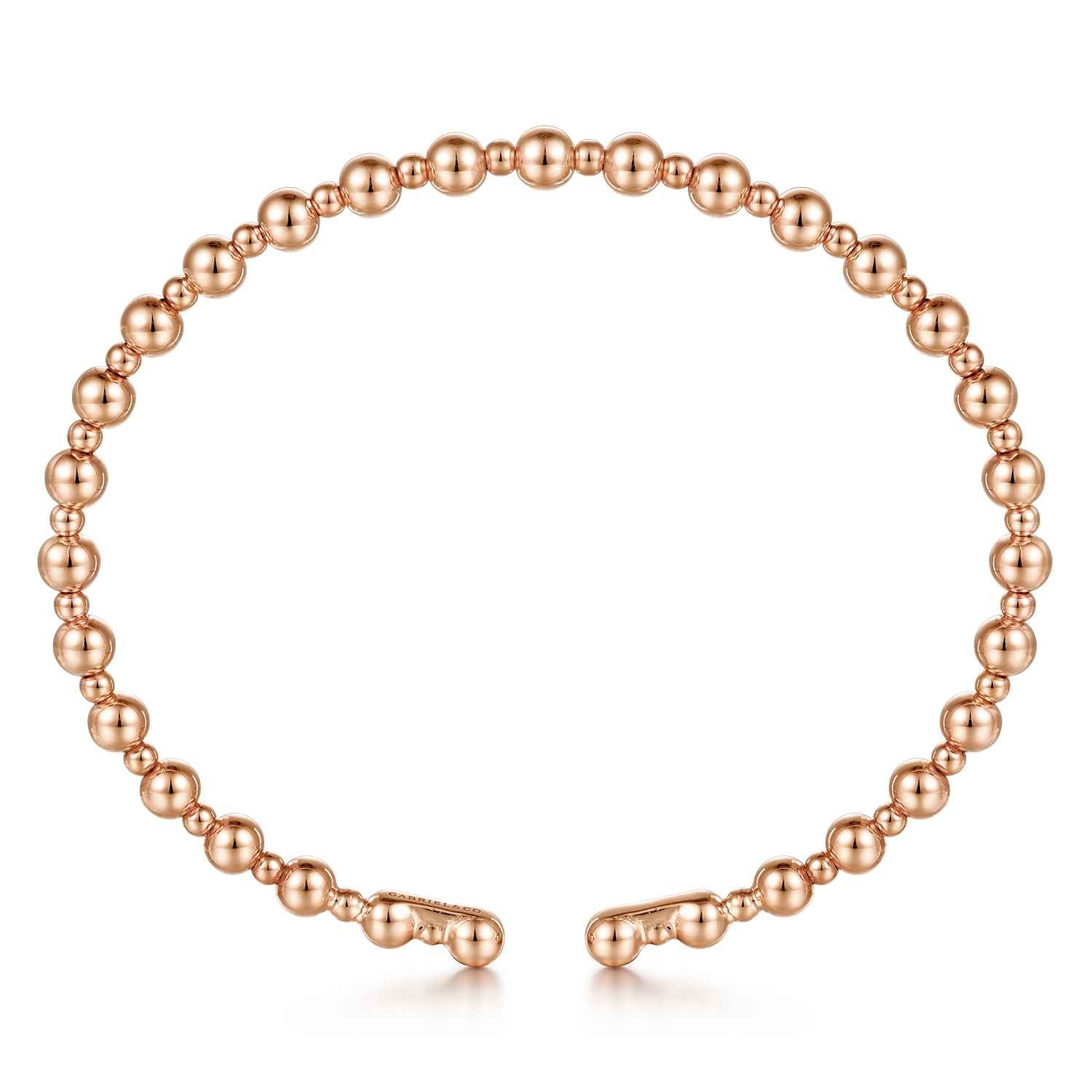 Bujukan Open Bangle in 14K Rose Gold, photograph 3