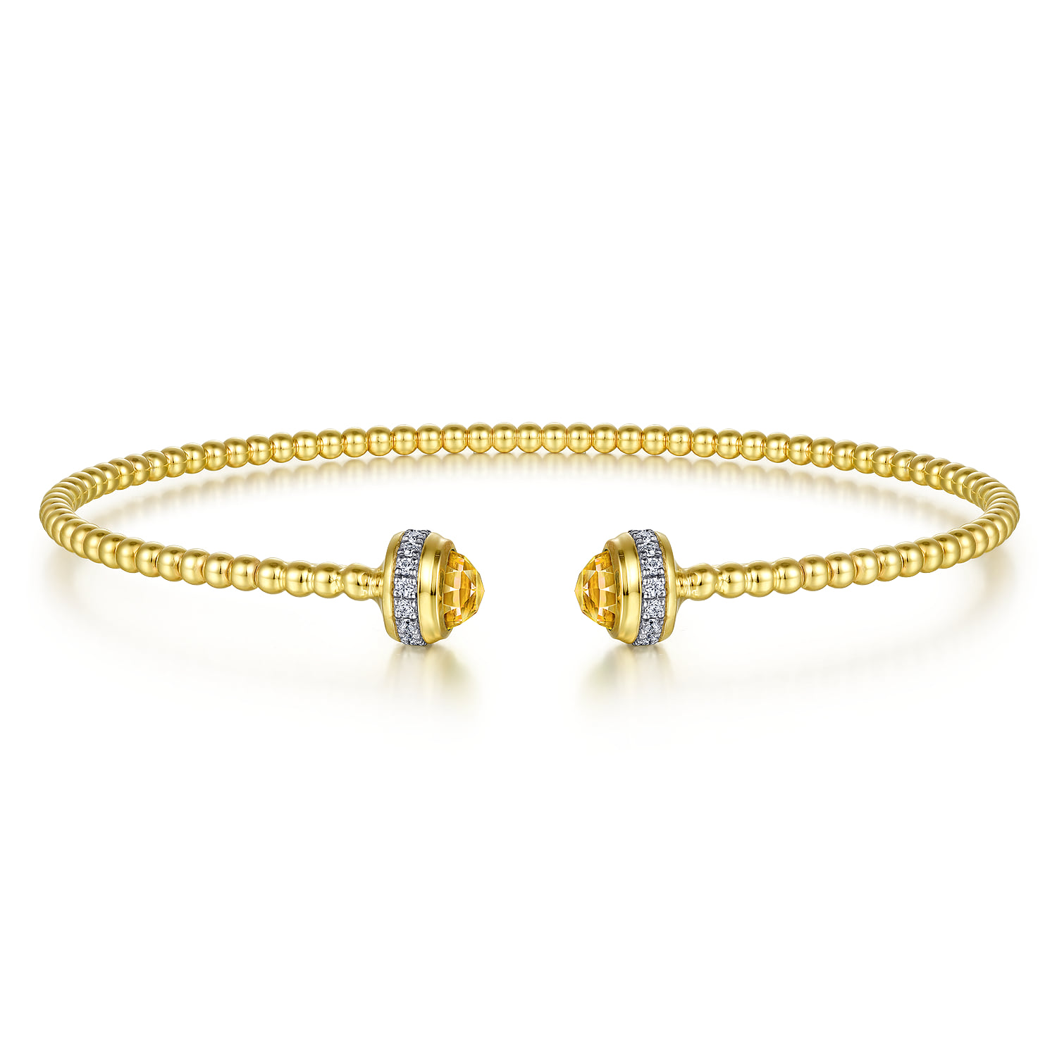 Diamond and Citrine Bujukan Open Bangle