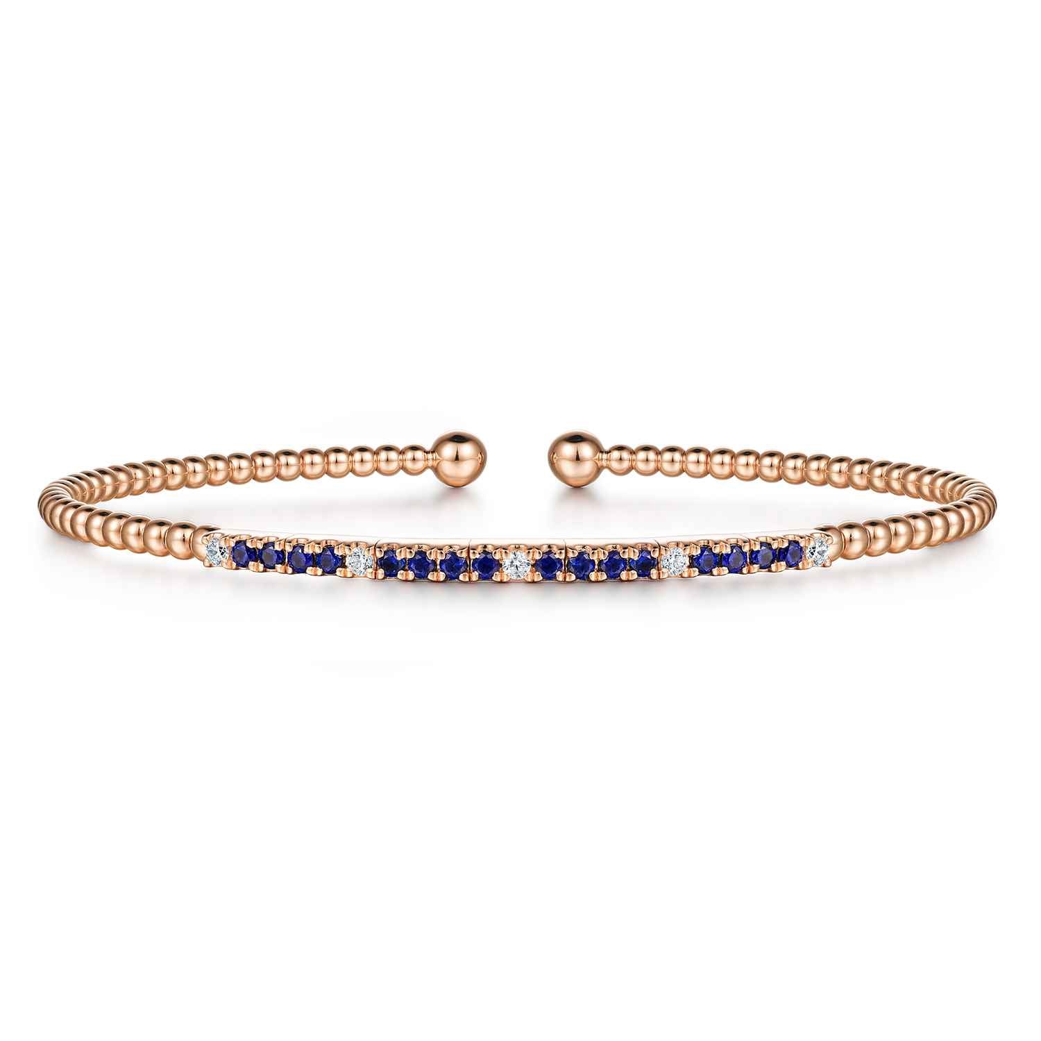 Bujukan Diamond and Blue Sapphire Split Bangle
