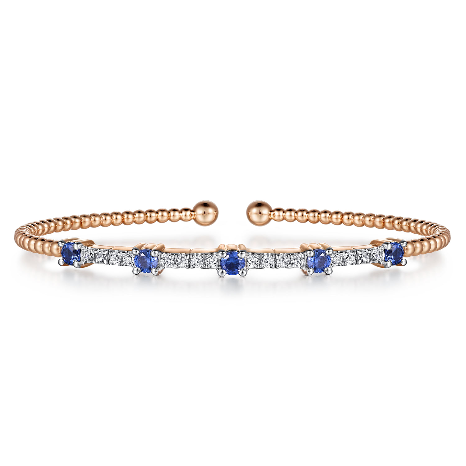 Bujukan Diamond and Blue Sapphire Cuff Bracelet