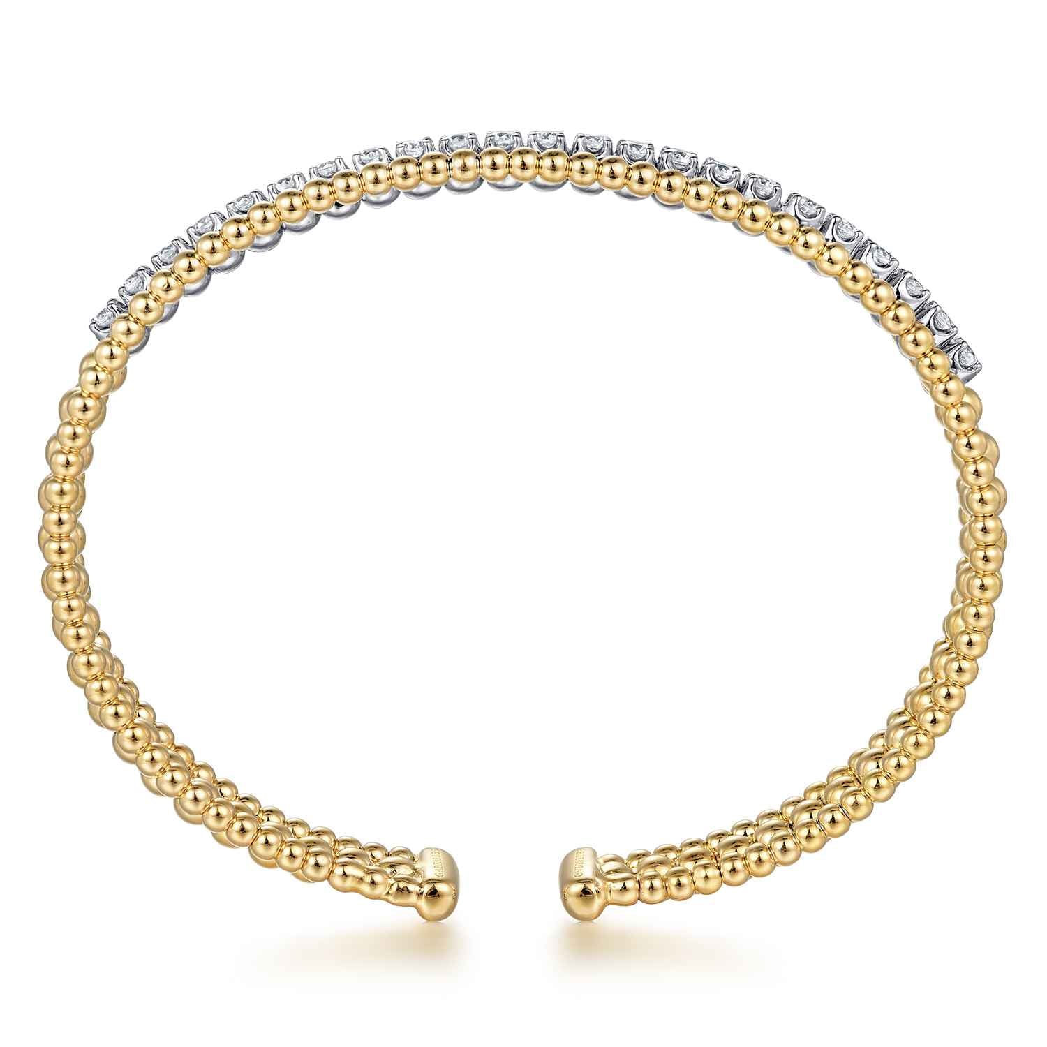Bujukan Diamond Bangle in 14K White/Yellow Gold, photograph 3