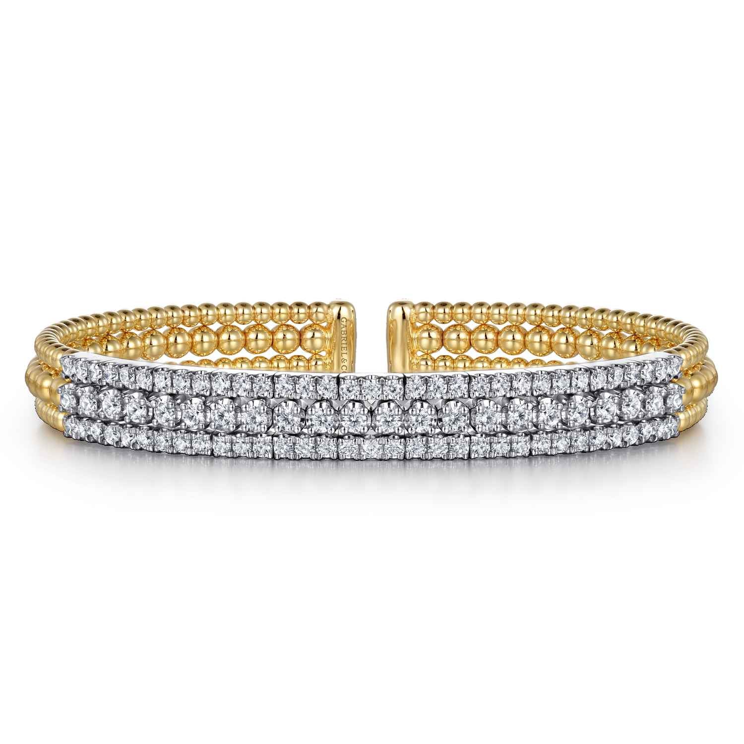 Wide Bujukan Diamond Cuff Bracelet