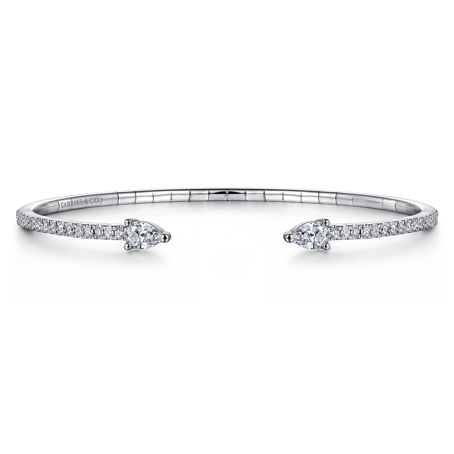 Arrow Diamond Open Bangle Bracelet