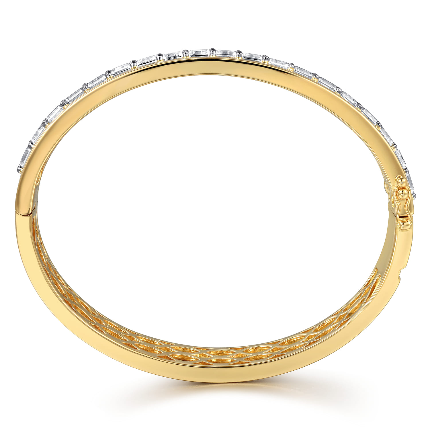 Diamond Bangle in 18K Yellow Gold, photograph 3