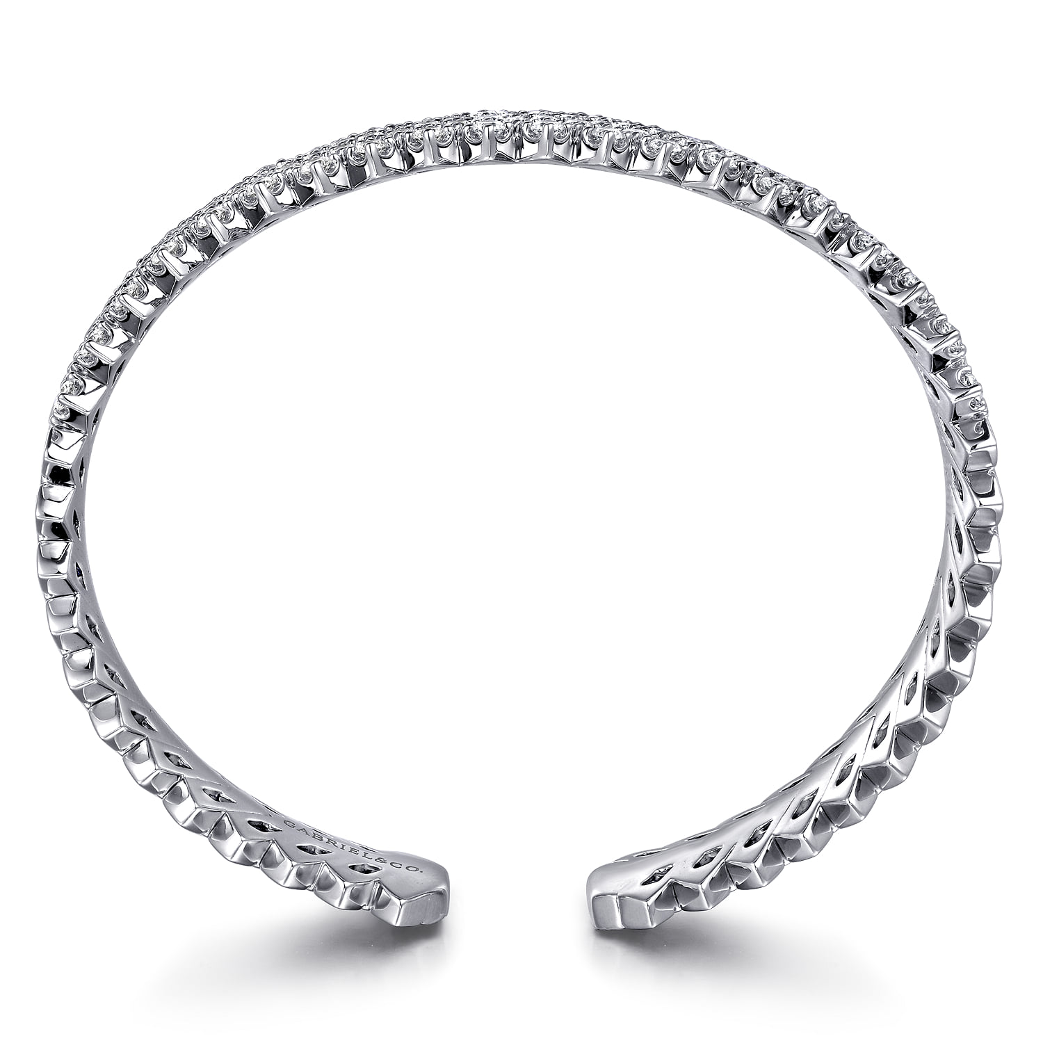 Diamond Bangle in 18K White Gold, photograph 3