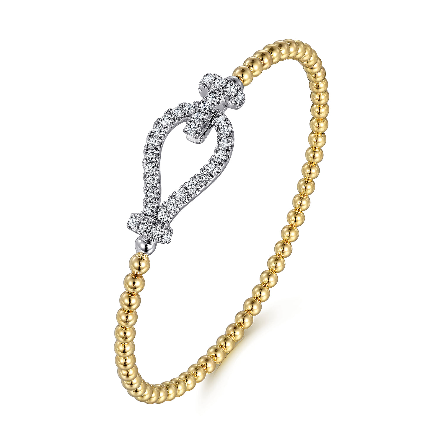 Bujukan Diamond Bangle in 14K White/Yellow Gold, photograph 2