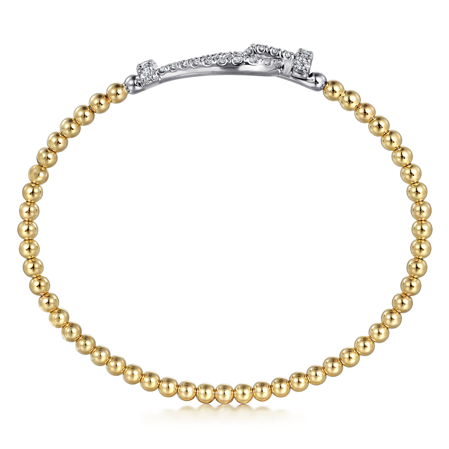 Bujukan Diamond Bangle in 14K White/Yellow Gold, photograph 3