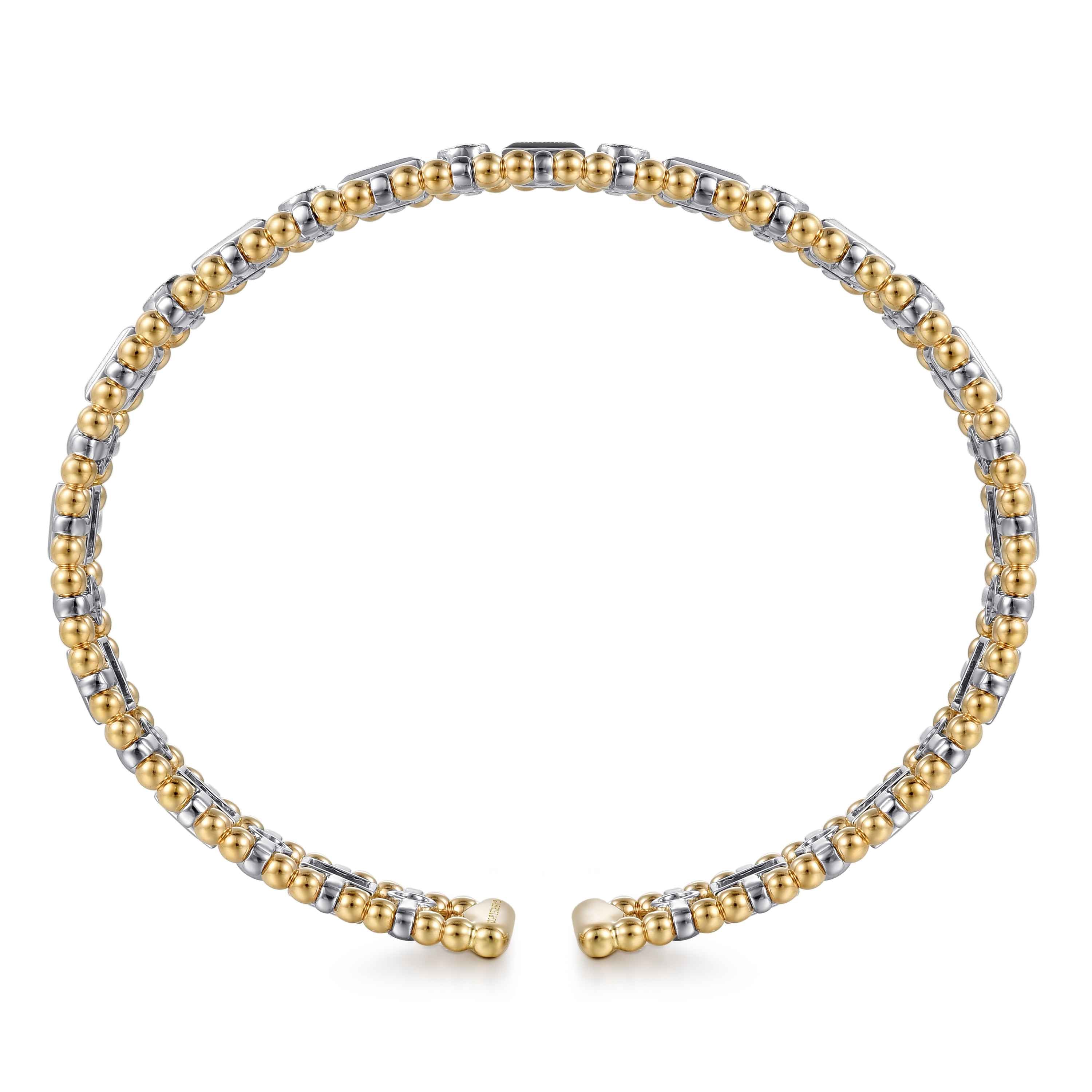 Bujukan Diamond Bangle in 14K White/Yellow Gold, photograph 3