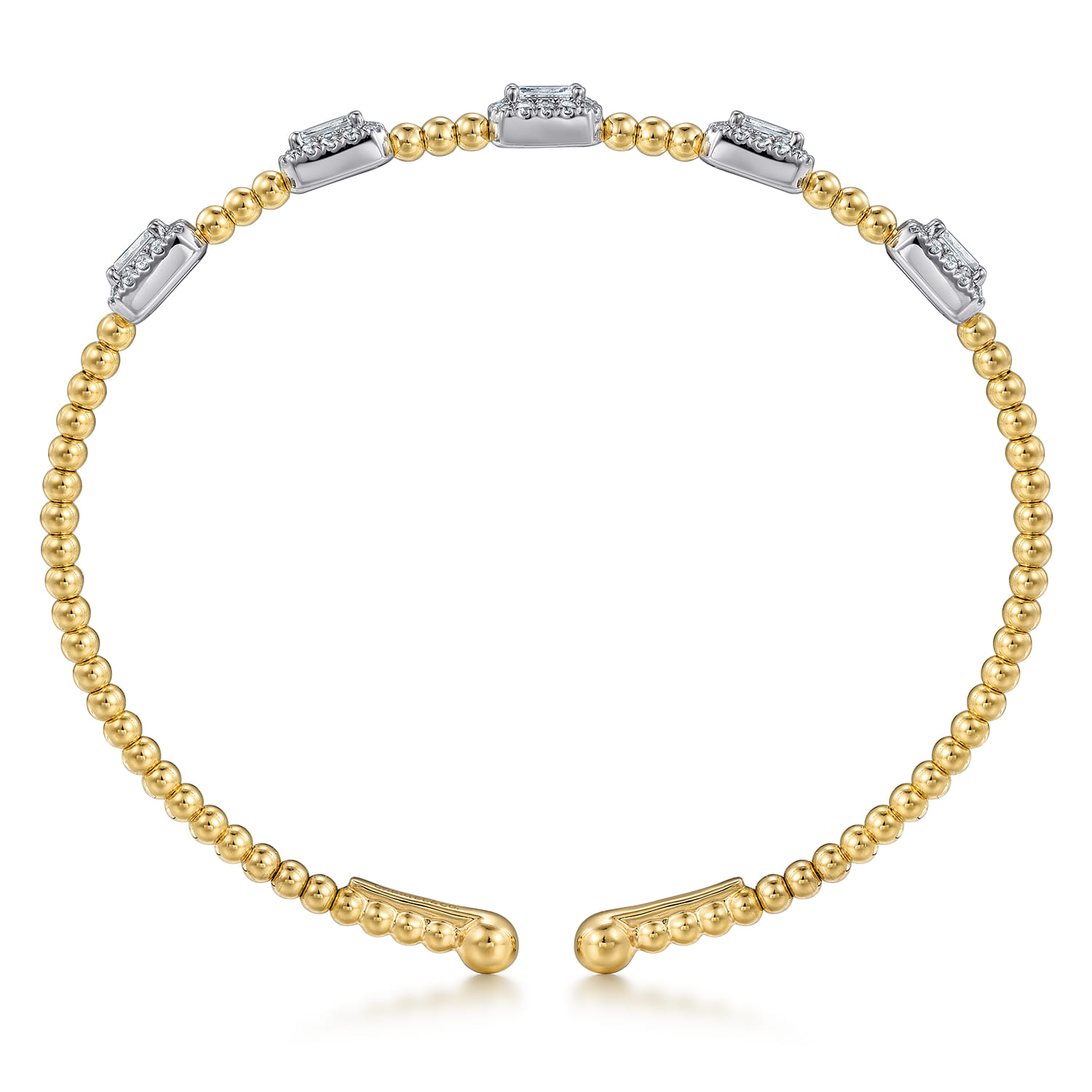 Bujukan Diamond Bangle in 14K White/Yellow Gold, photograph 3