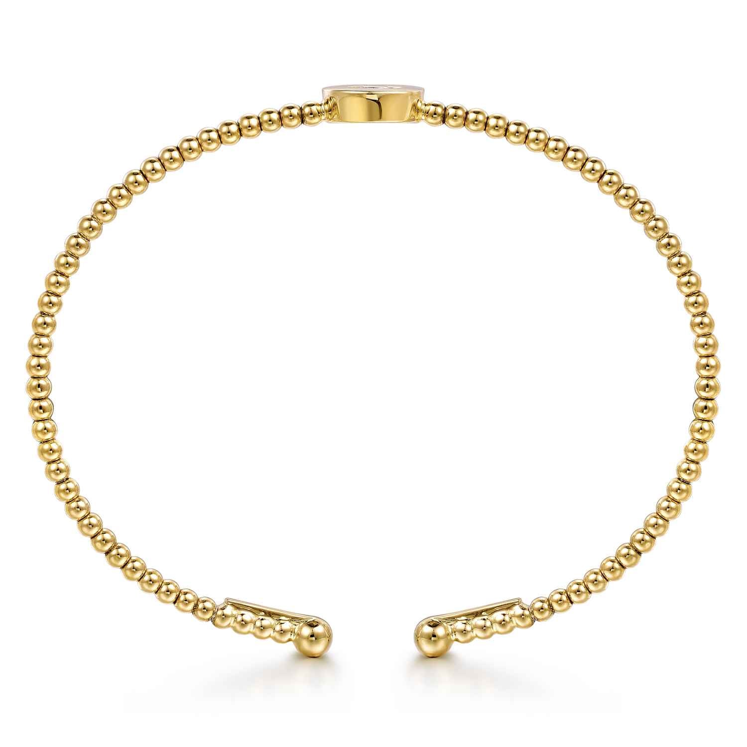 Diamond Bangle in 14K Yellow Gold, photograph 3