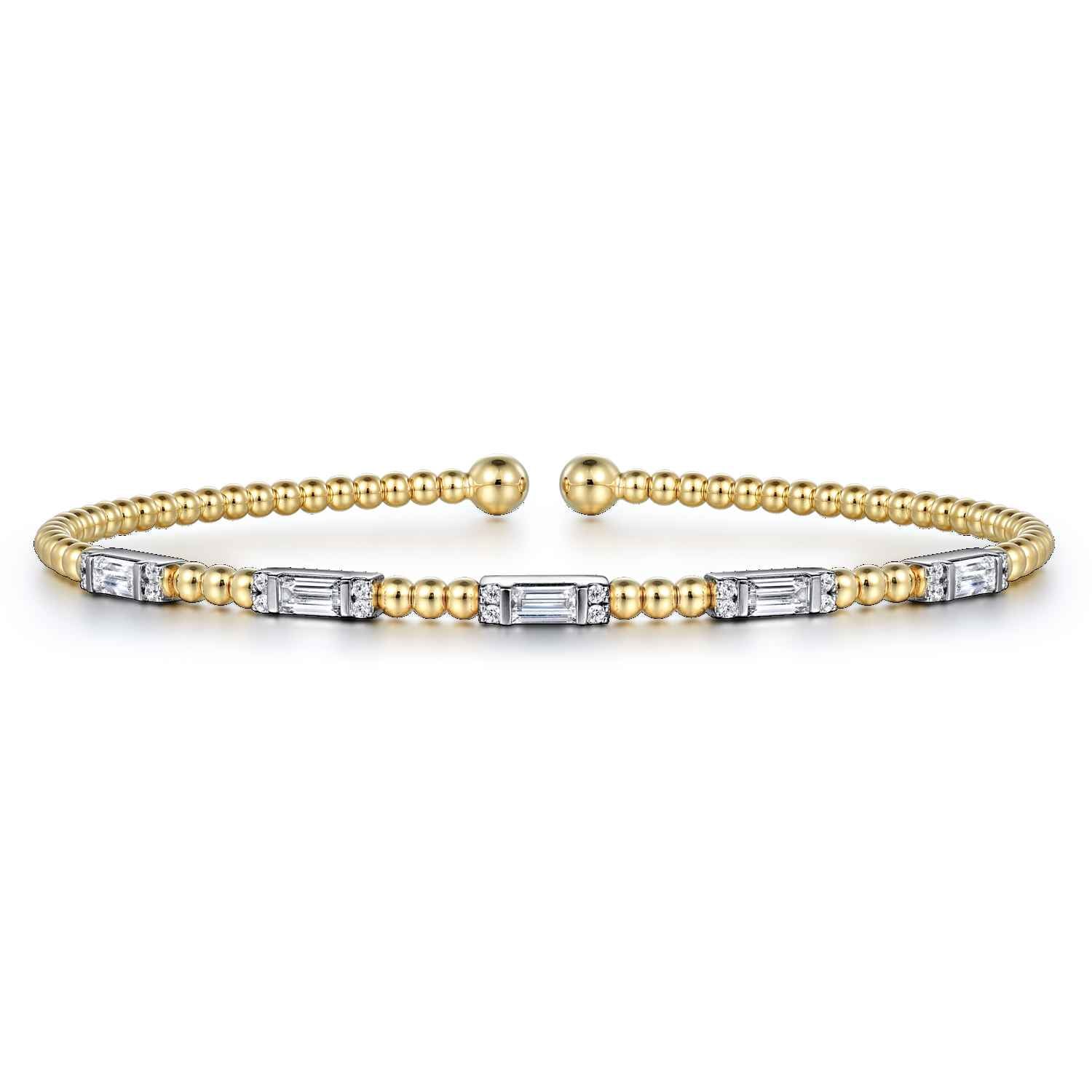 Bujukan Bangle with Diamond Baguette Stations