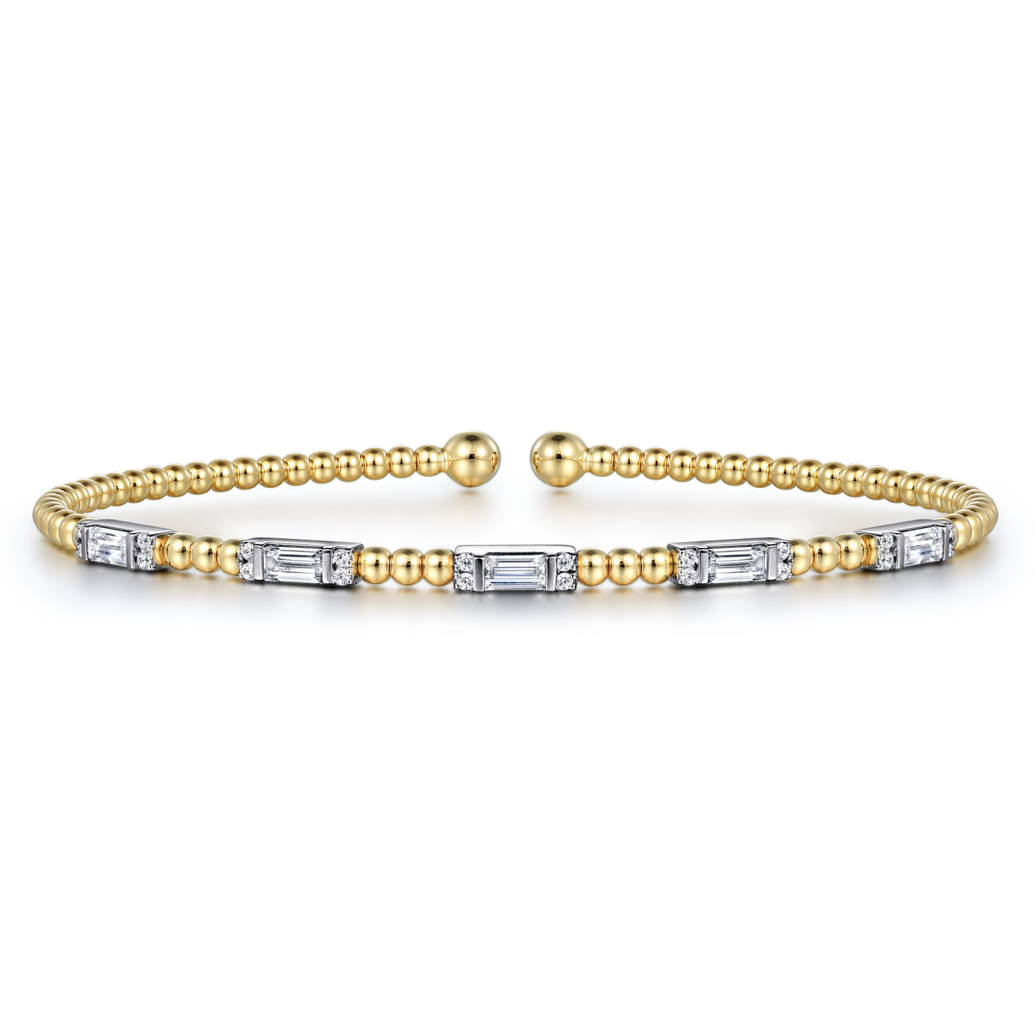 Bujukan Bangle With Diamond Baguette Stations