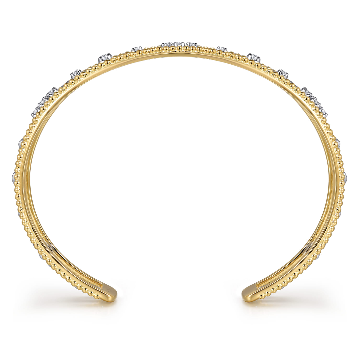 Diamond Bangle in 14K White/Yellow Gold, photograph 3