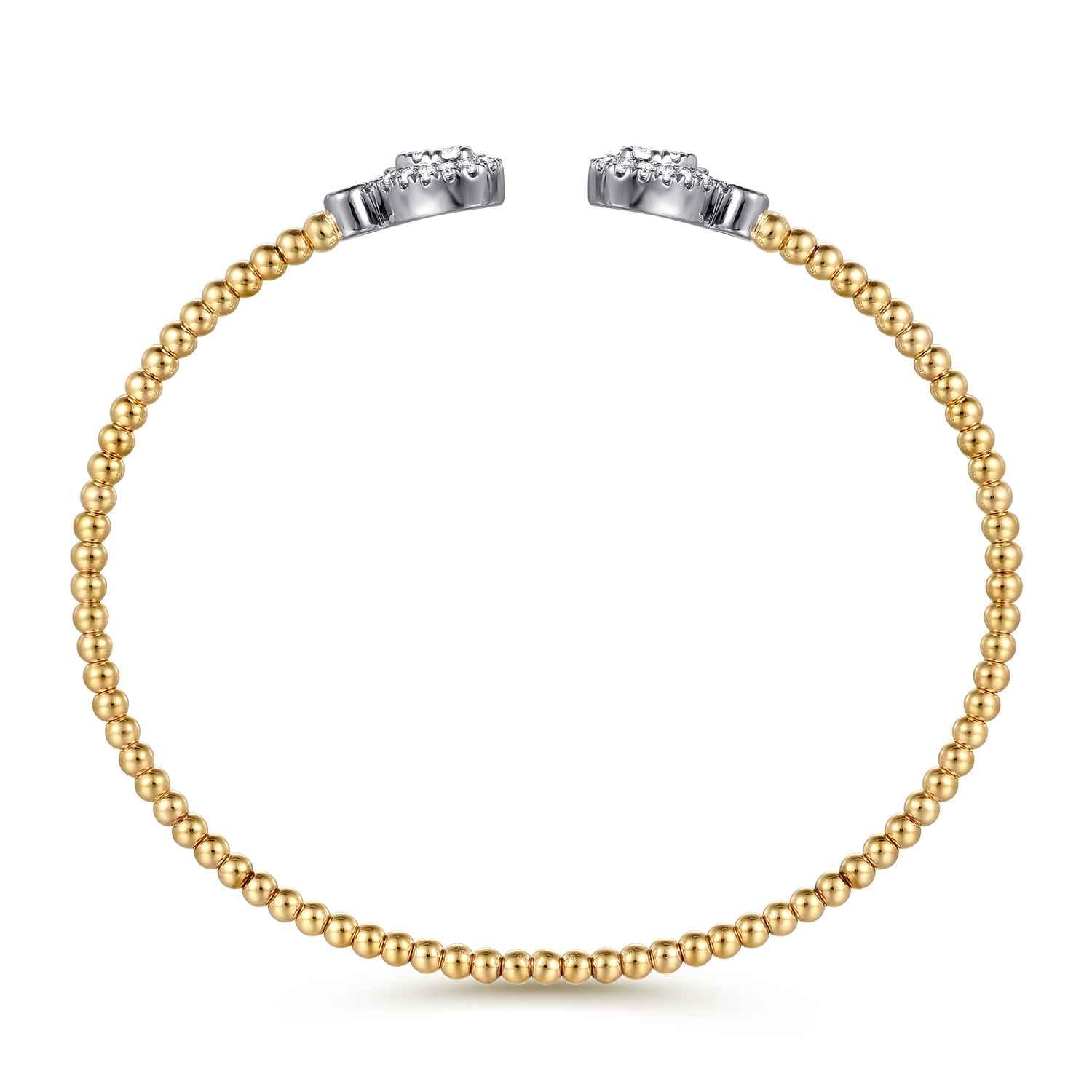 Diamond Bujukan Bangle in 14K White/Yellow Gold, photograph 3