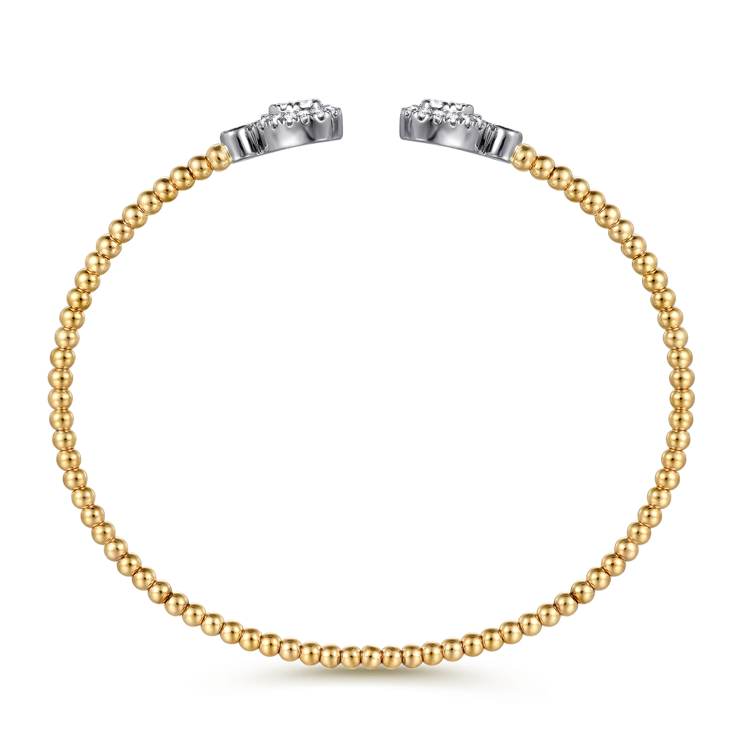 Diamond Bujukan Bangle in 14K White/Yellow Gold, photograph 3