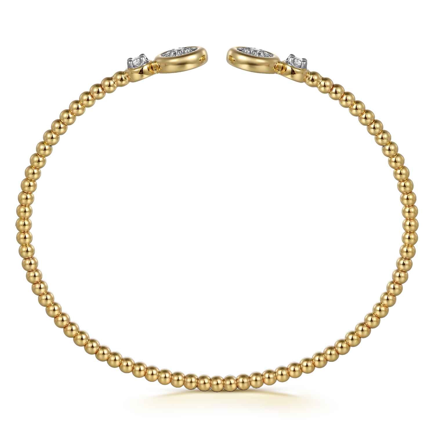 Diamond Bujukan Bangle in 14K White/Yellow Gold, photograph 3