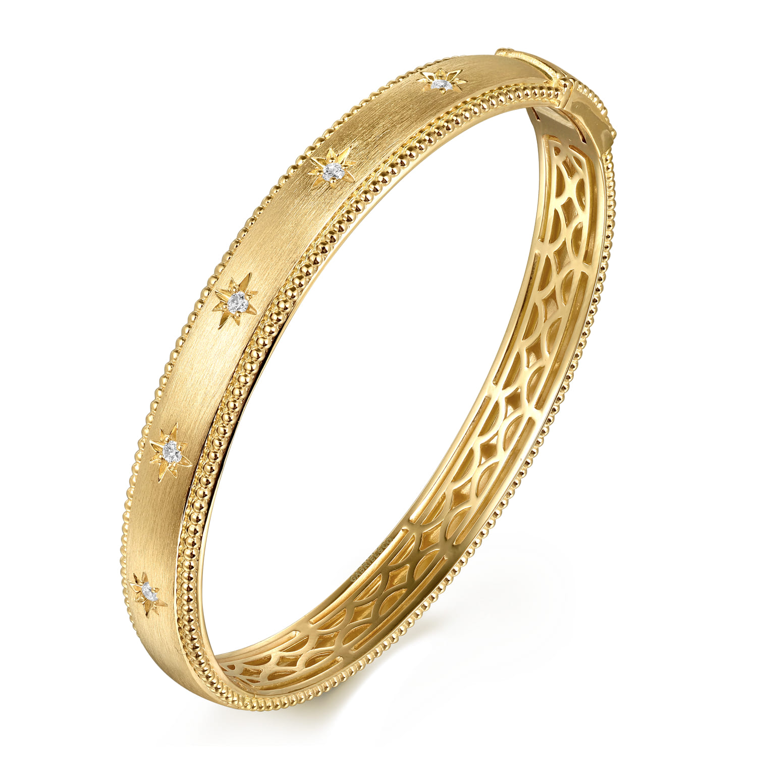 Bujukan Diamond Bangle in 14K Yellow Gold, photograph 2