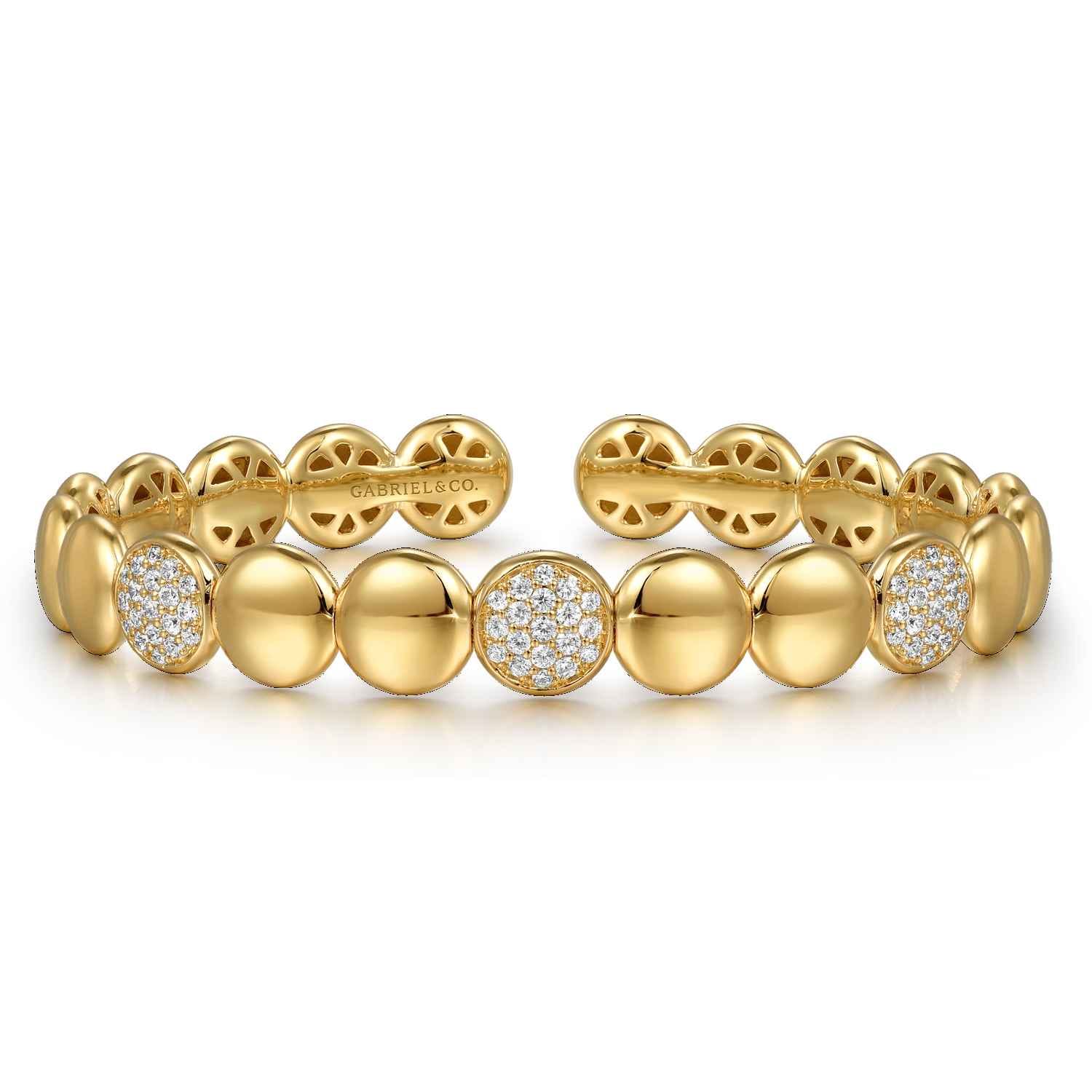 Diamond Cluster Cuff Bangle Bracelet