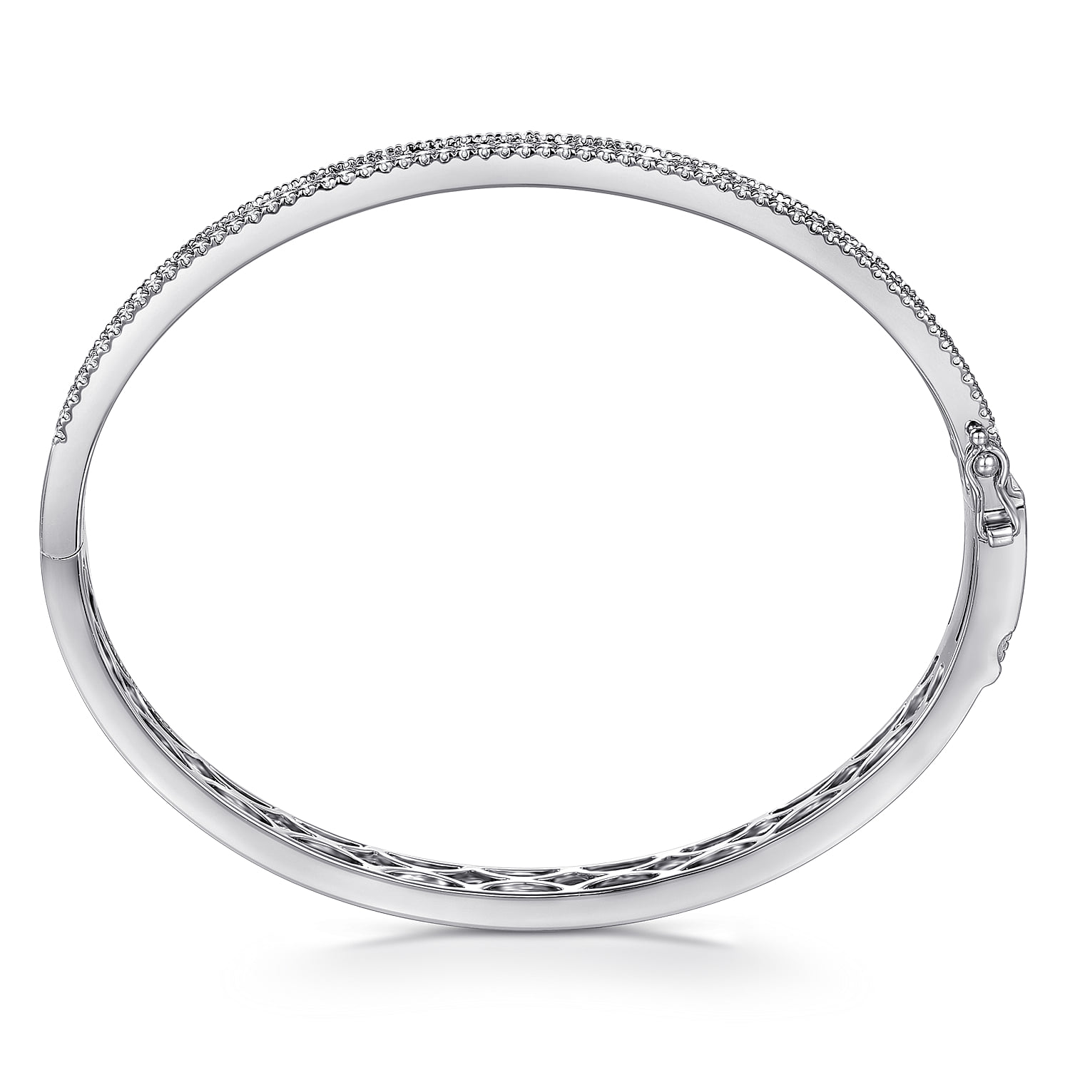Diamond Bangle in 18K White Gold, photograph 3
