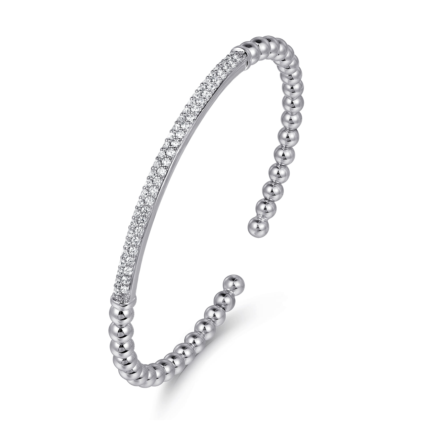 Diamond Bangle in 14K White Gold, photograph 2